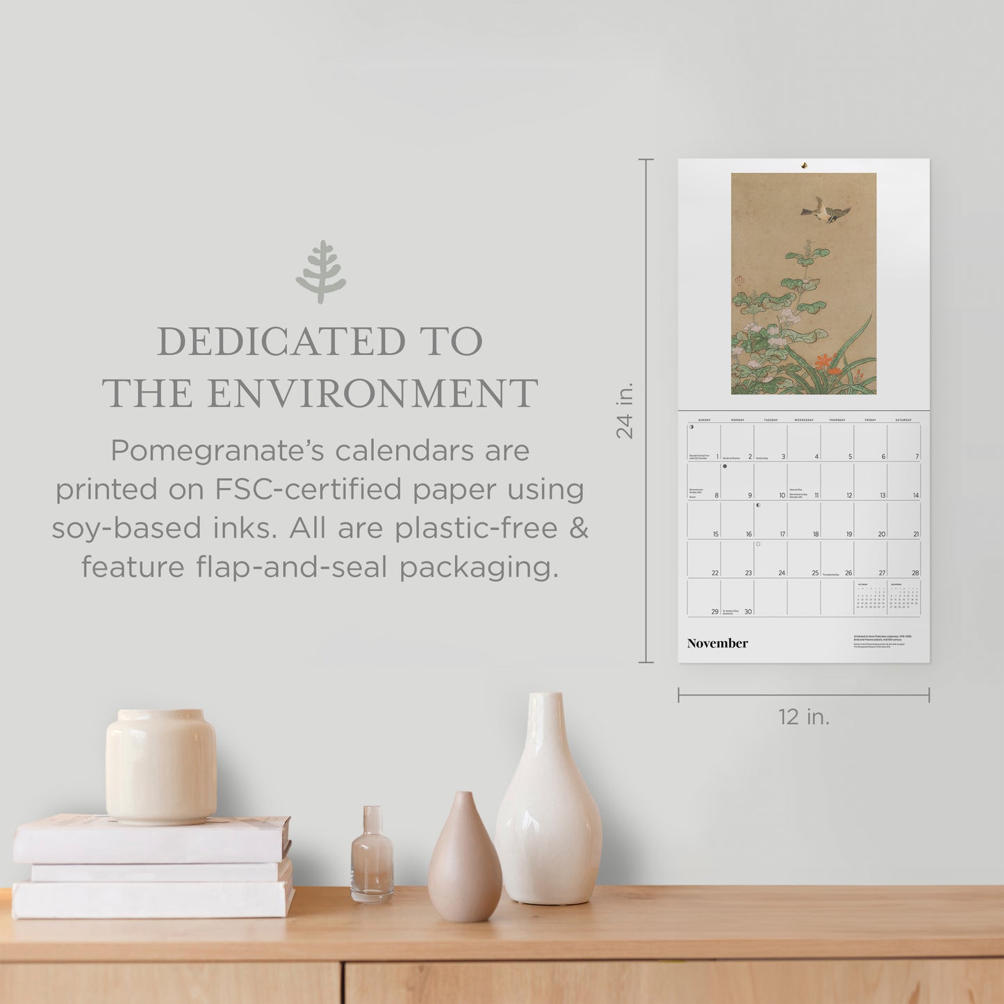 Dreams of Edo: Japanese Scrolls & Screens 2026 Wall Calendar_Zoom