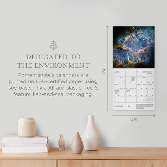 Space: Views from the Hubble and James Webb Telescopes 2026 Wall Calendar_Front_Flat