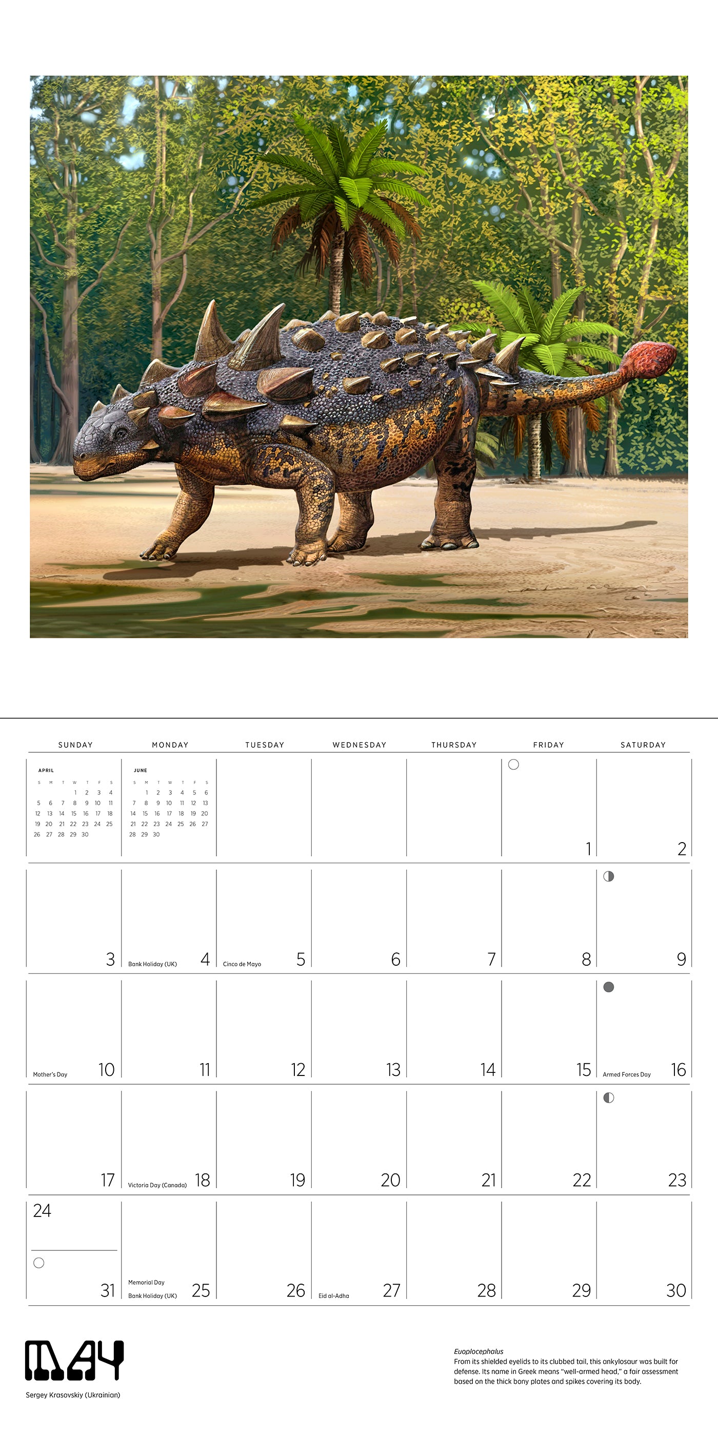 Dinosaurs: The Art of Sergey Krasovskiy 2026 Wall Calendar_Interior_5