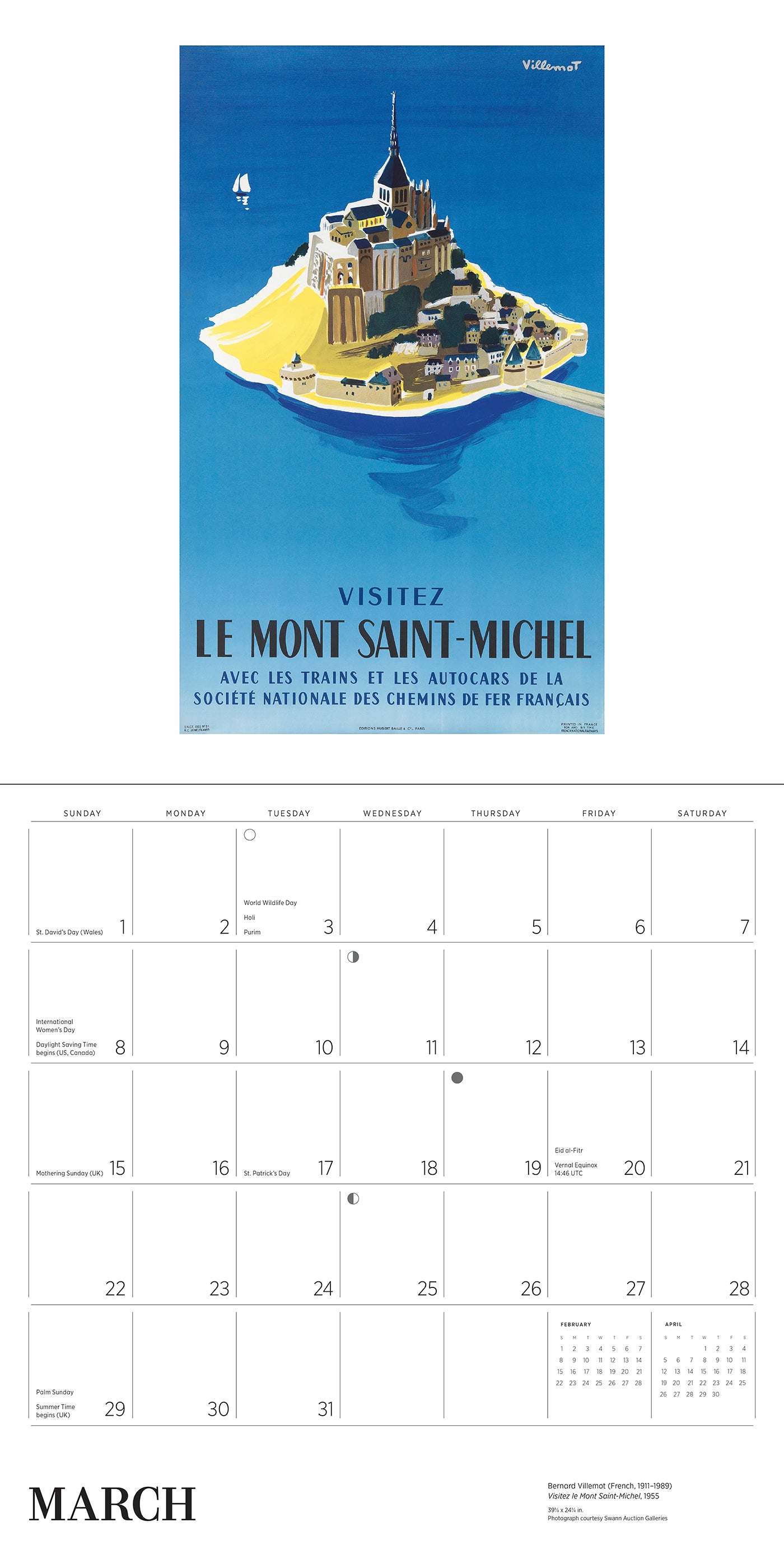 France: Vintage Travel Posters 2026 Wall Calendar_Interior_1