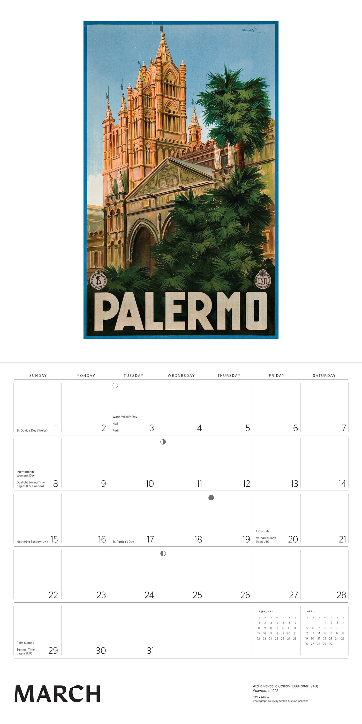 Italy: Vintage Travel Posters 2026 Wall Calendar_Interior_1