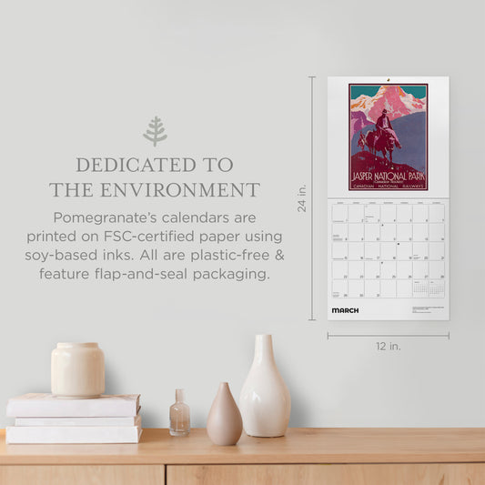 Canada: Vintage Travel Posters 2026 Wall Calendar_Front_Flat