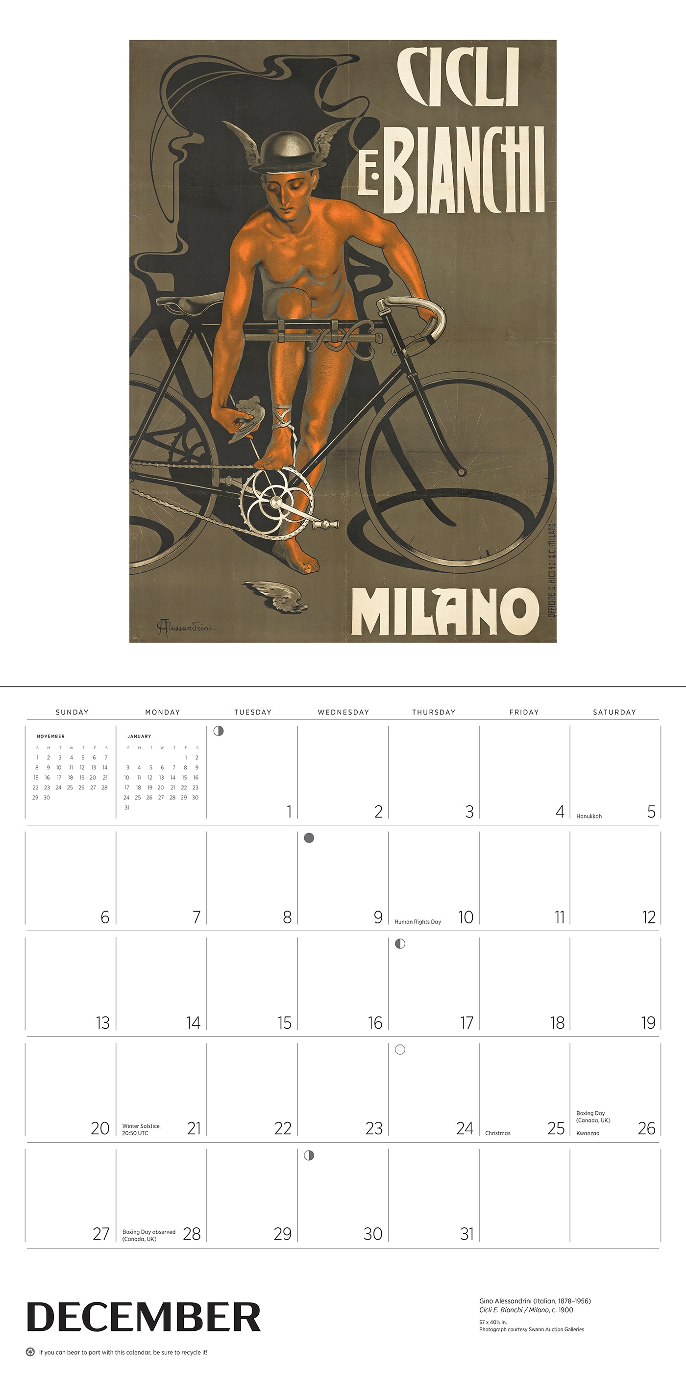 Bicycles: Vintage Posters 2026 Wall Calendar_Interior_5
