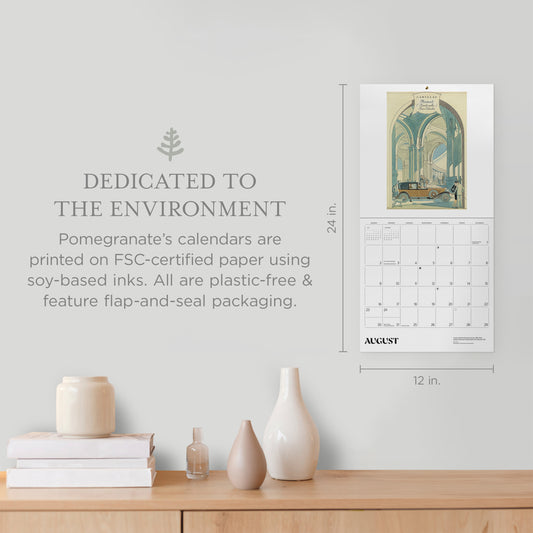 Automobiles: Vintage Posters 2026 Wall Calendar_Front_Flat