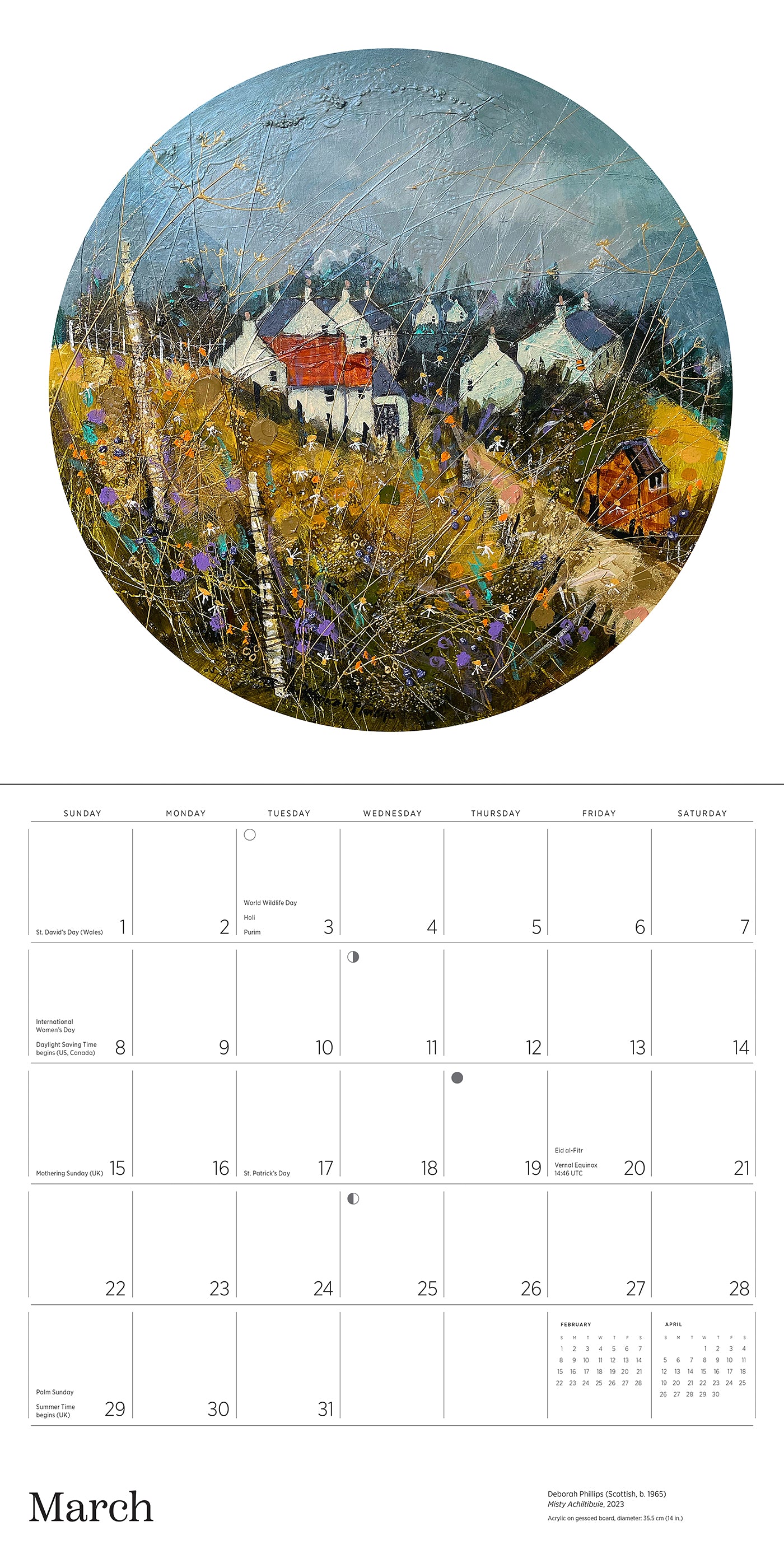 Scotland: The Art of Deborah Phillips 2026 Wall Calendar_Interior_1