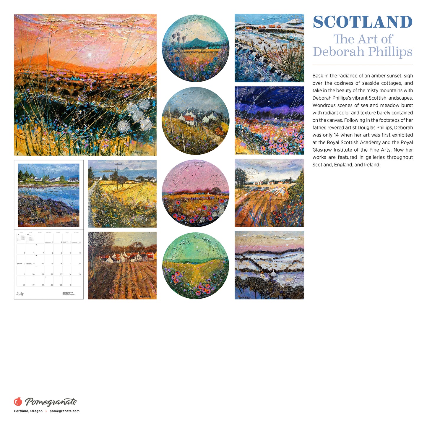 Scotland: The Art of Deborah Phillips 2026 Wall Calendar_Back_Multipiece