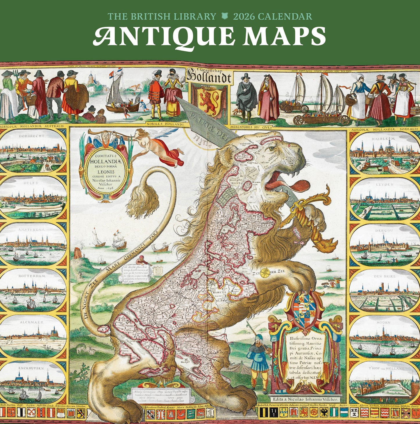 Antique Maps 2026 Wall Calendar_Front_Flat