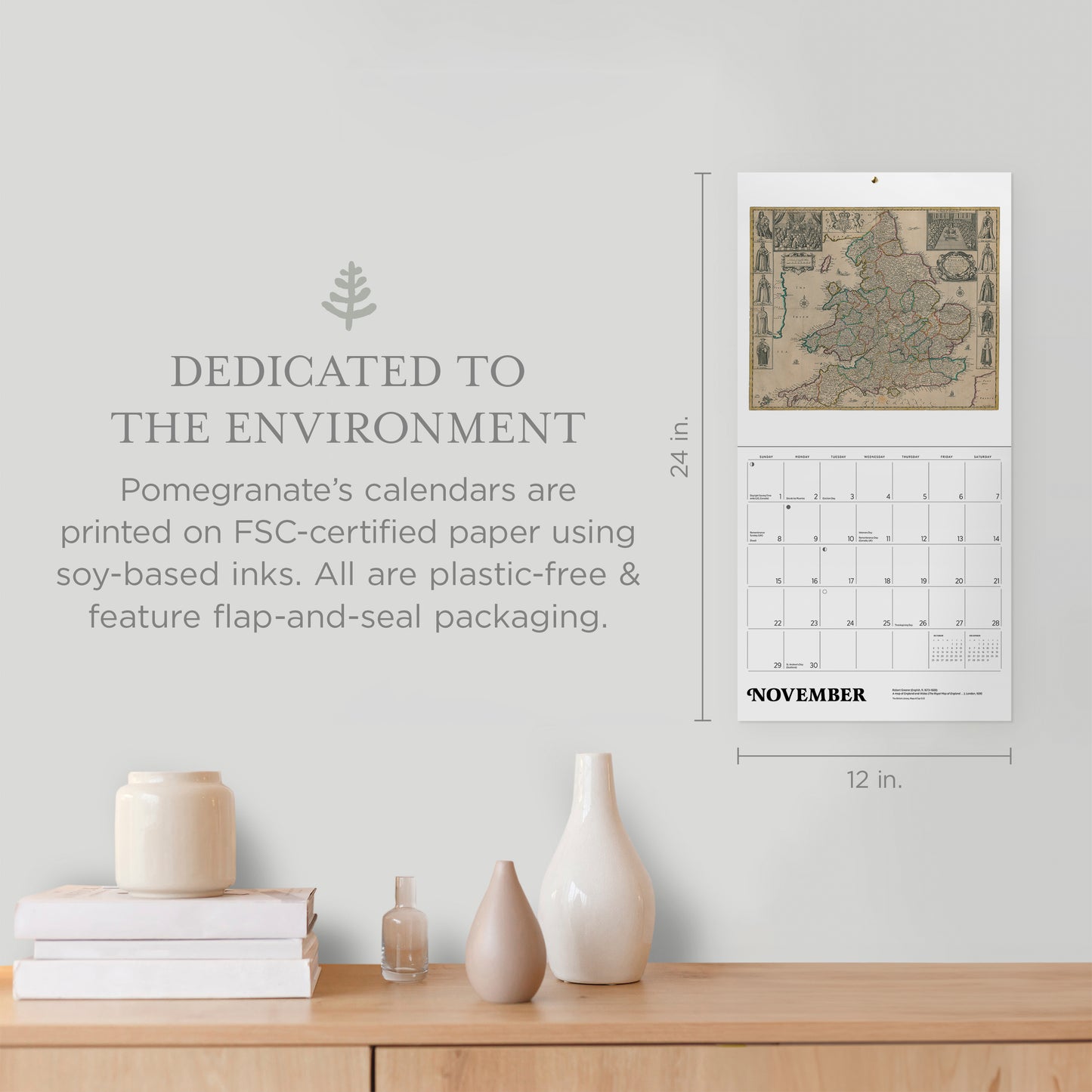 Antique Maps 2026 Wall Calendar_Zoom
