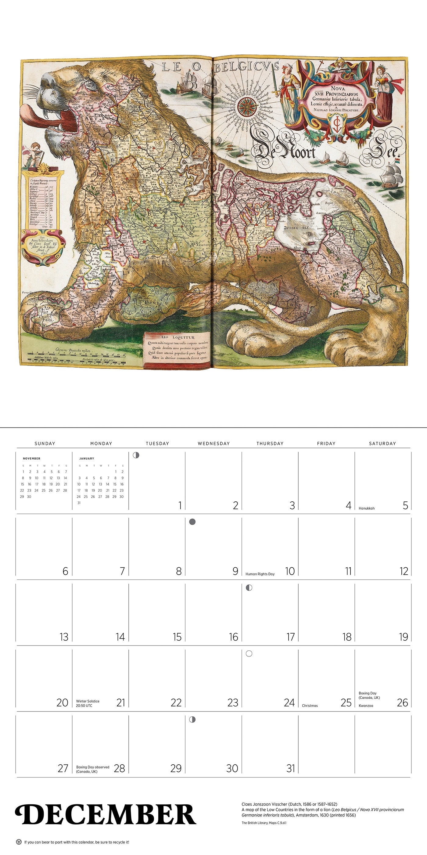 Antique Maps 2026 Wall Calendar_Interior_1