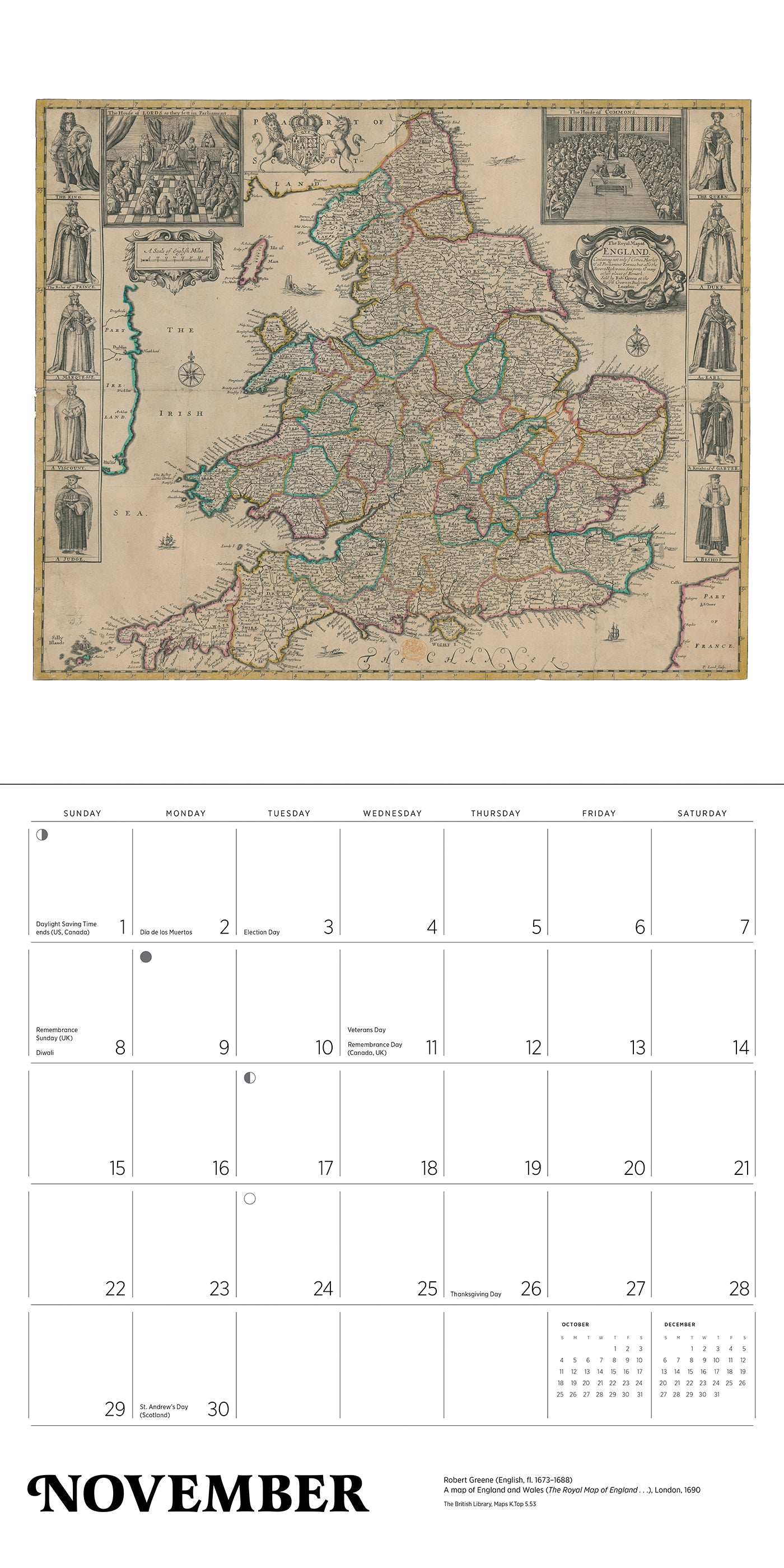 Antique Maps 2026 Wall Calendar_Interior_2