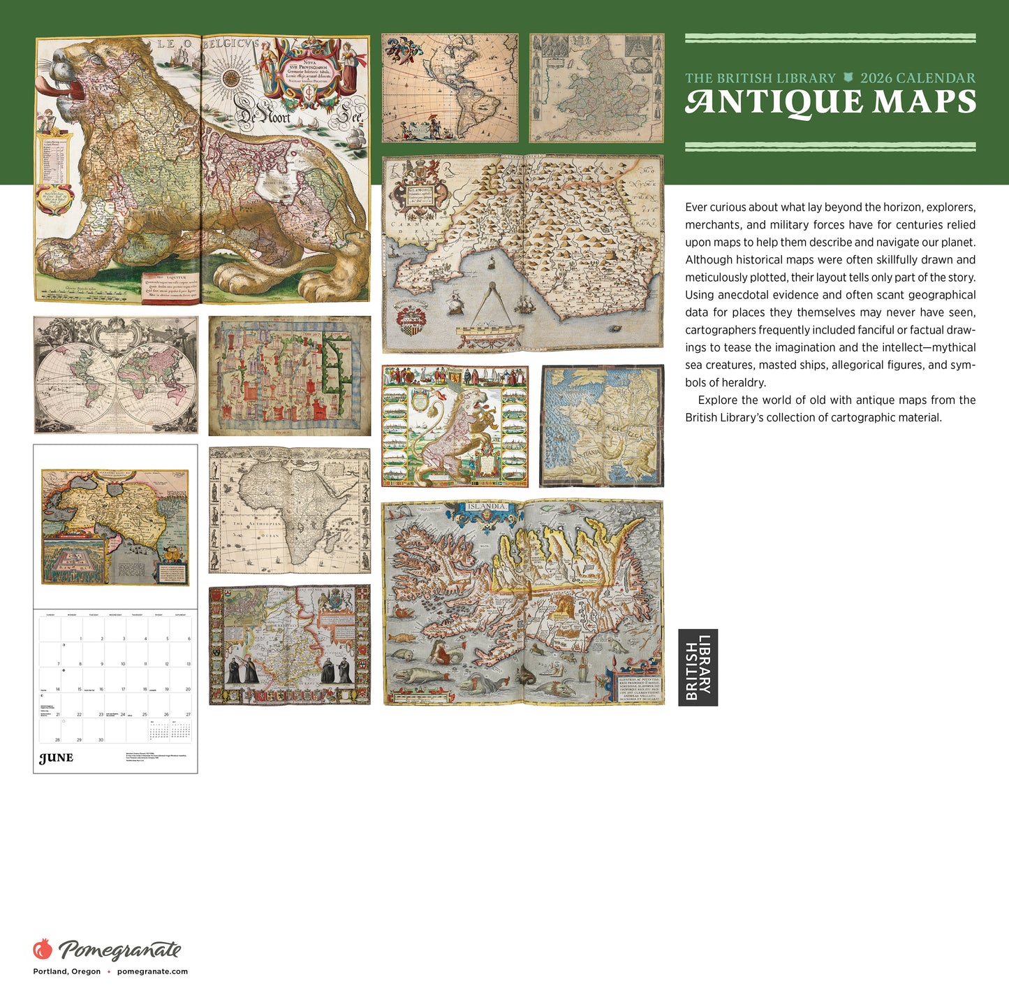 Antique Maps 2026 Wall Calendar_Back_Multipiece