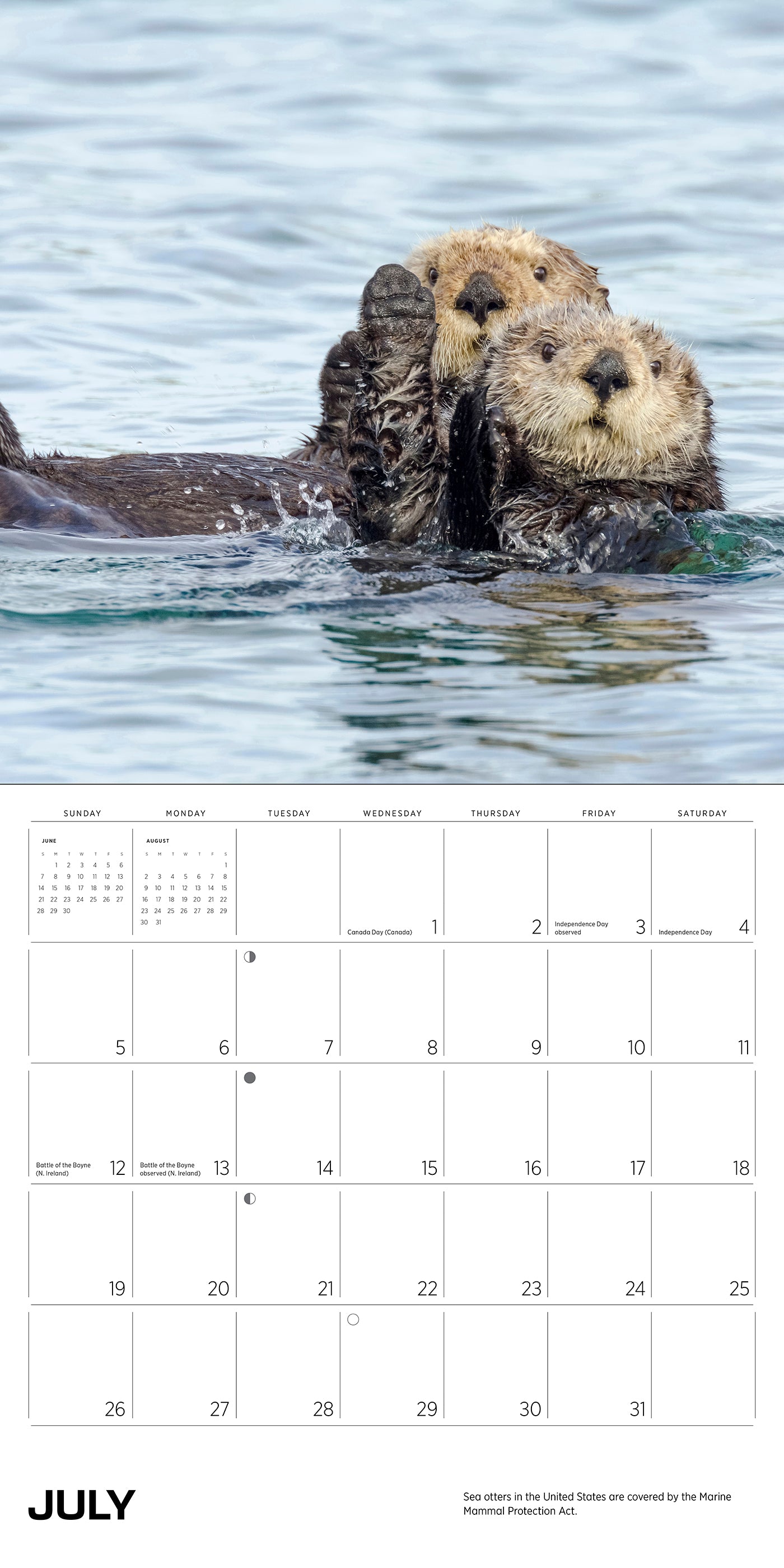 Sea Otters: Photographs by Tom and Pat Leeson 2026 Wall Calendar_Interior_1