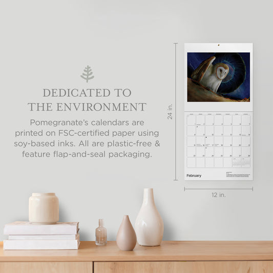Owls: Jeannine Chappell 2026 Wall Calendar_Front_Flat