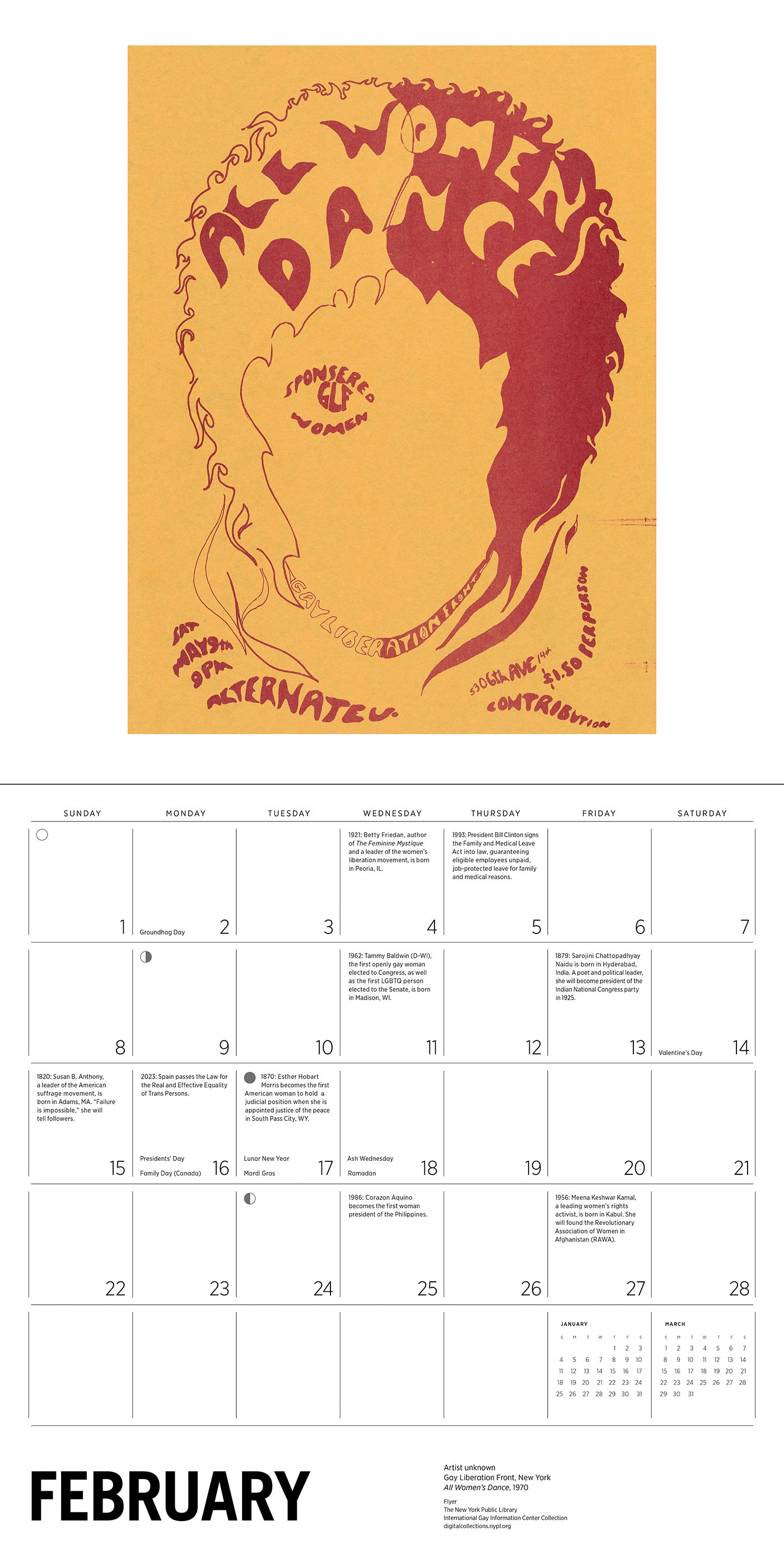 The Fight for Women’s Rights 2026 Wall Calendar_Interior_2