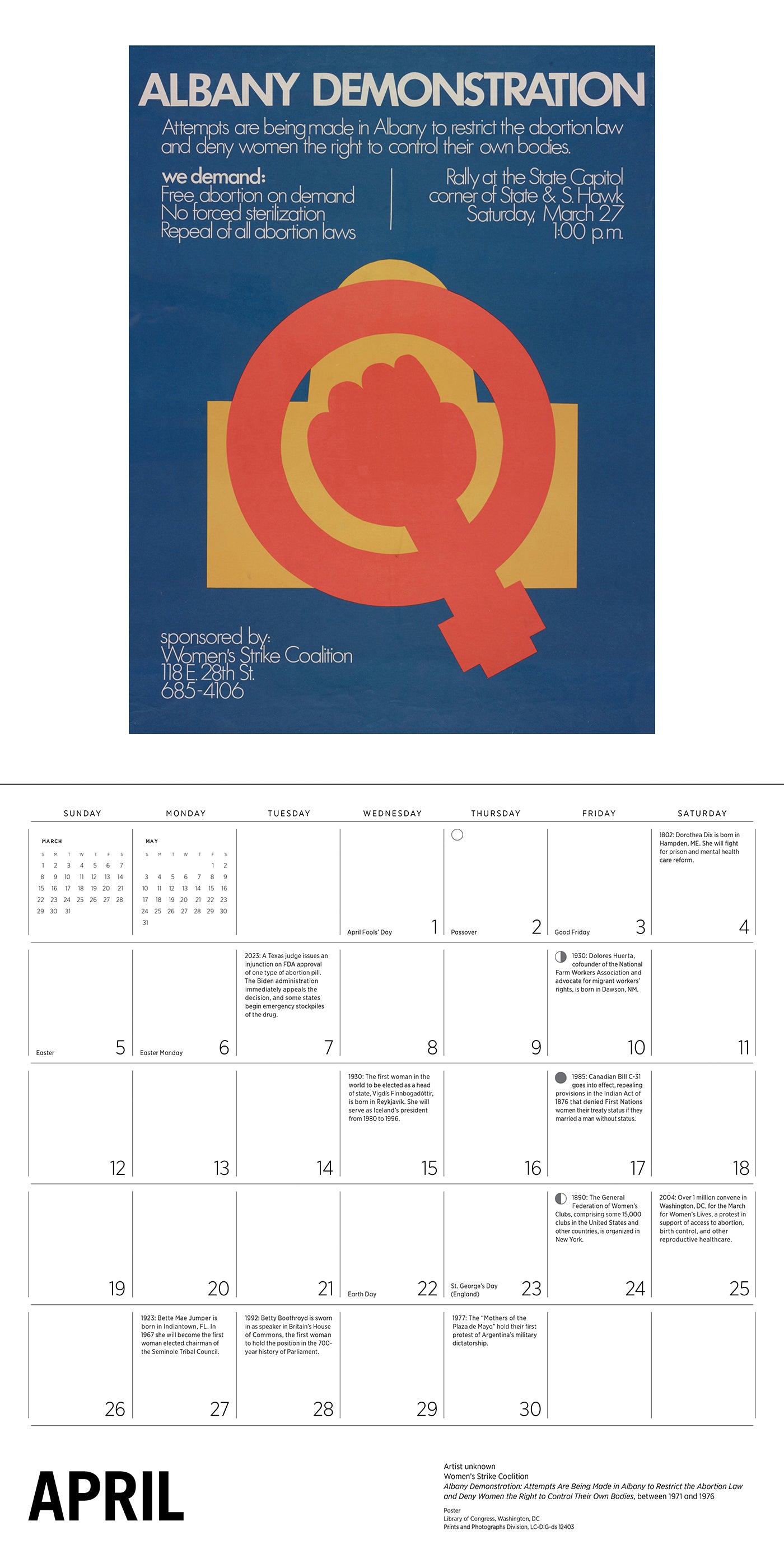 The Fight for Women’s Rights 2026 Wall Calendar_Interior_4