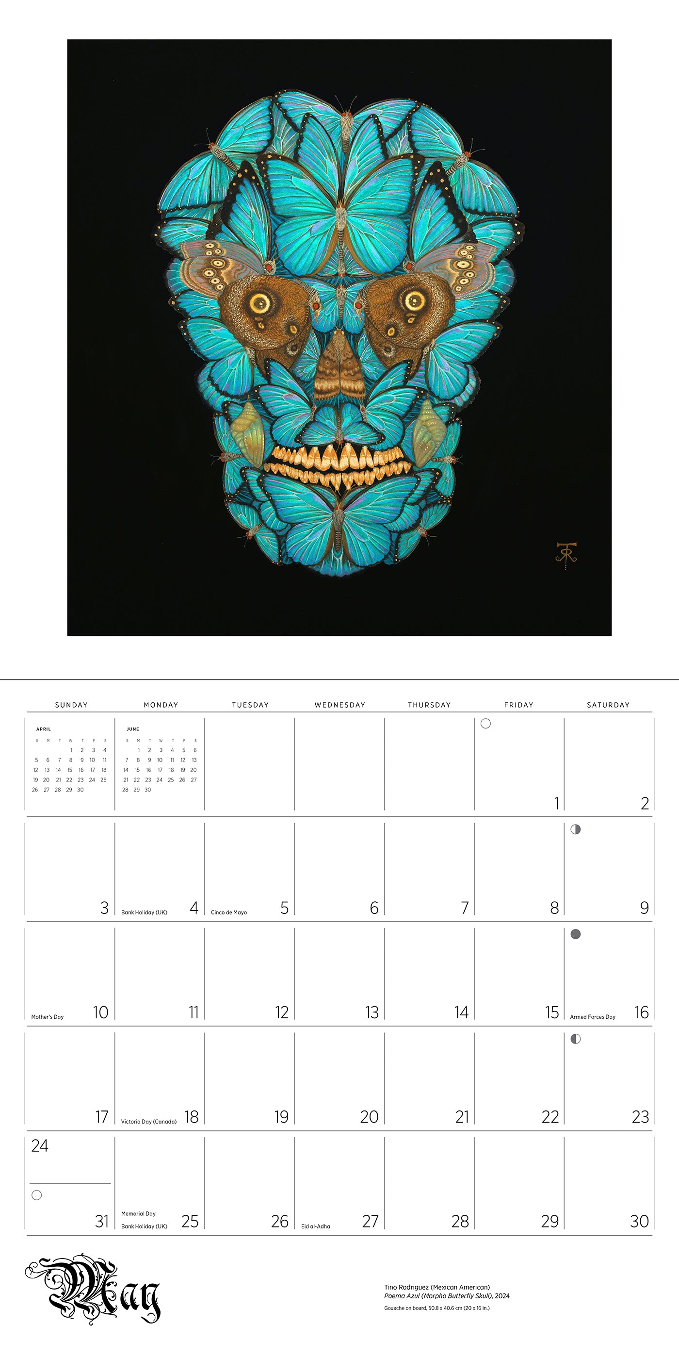 Day of the Dead: The Skull Paintings of Tino Rodriguez and Virgo Paraiso 2026 Wall Calendar_Interior_4