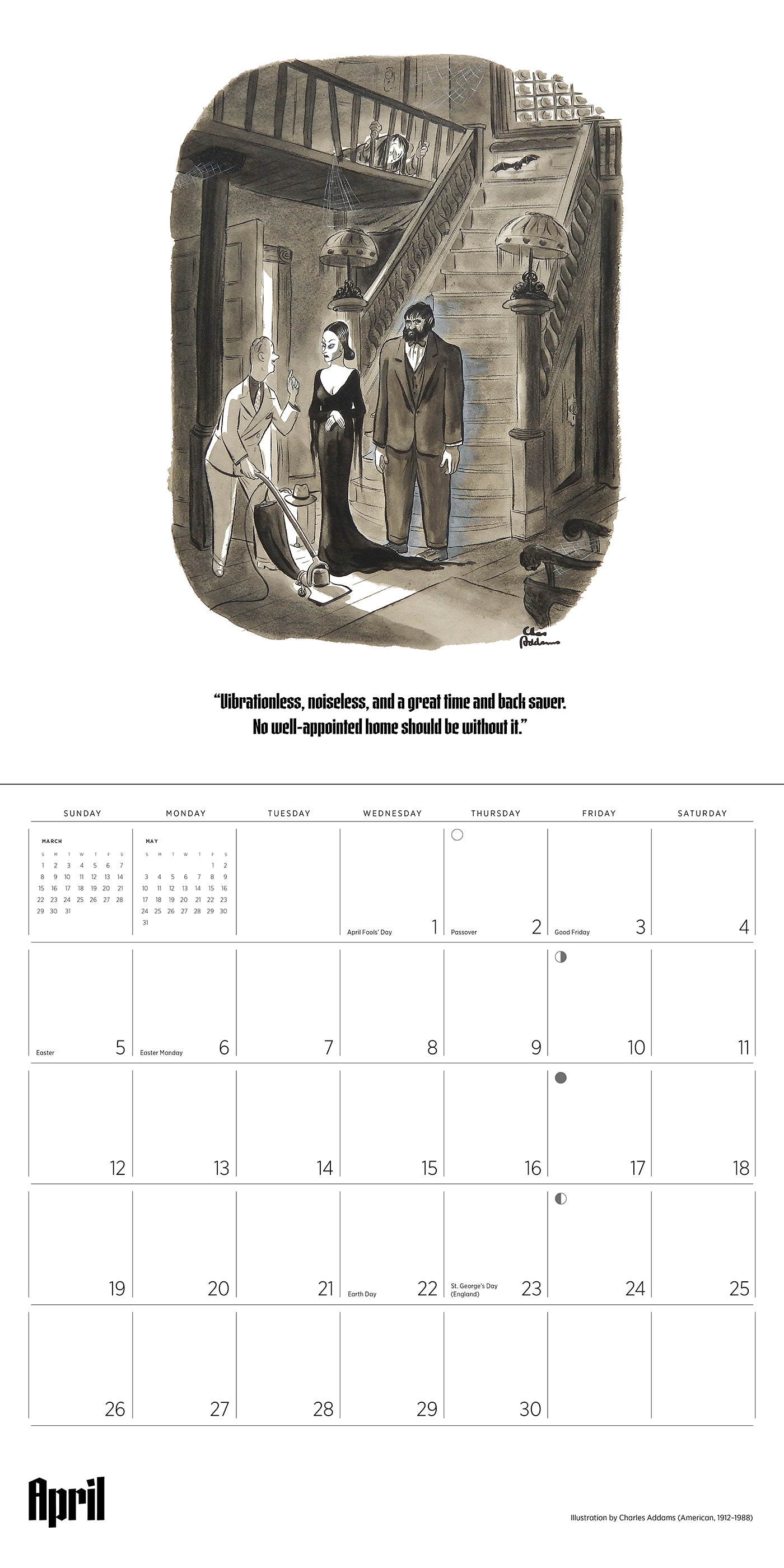 Charles Addams: The Addams Family 2026 Wall Calendar_Interior_4