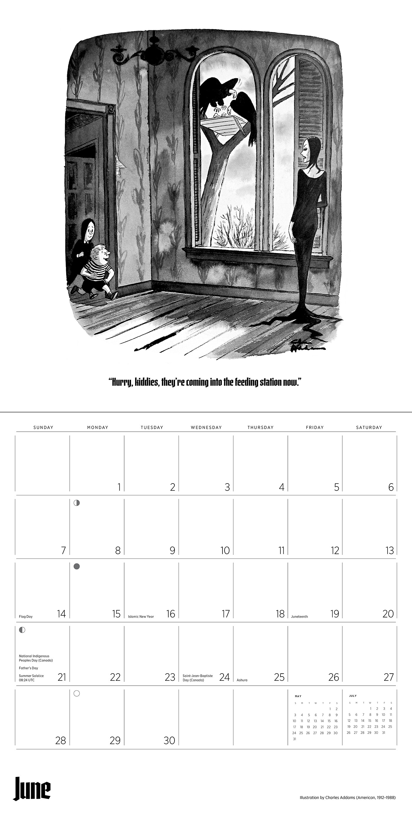 Charles Addams: The Addams Family 2026 Wall Calendar_Interior_5