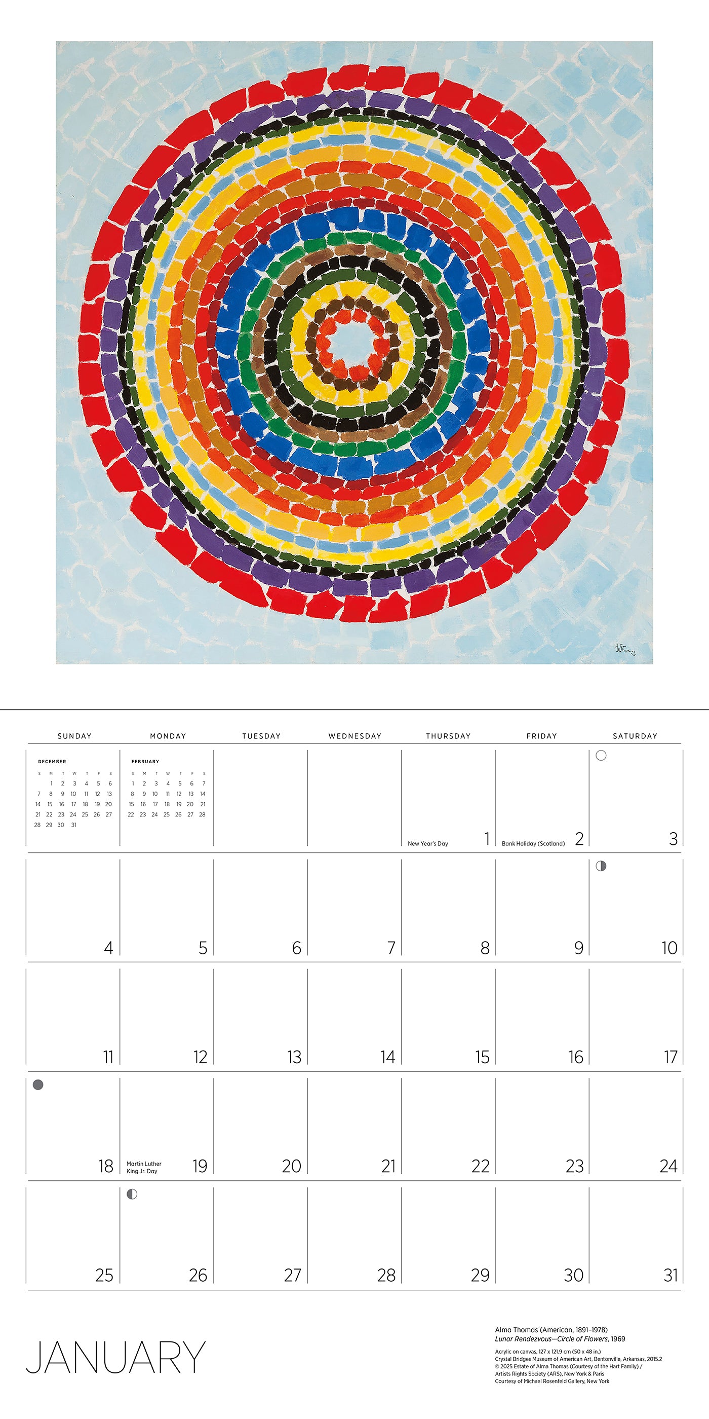 Alma Thomas 2026 Wall Calendar_Interior_1