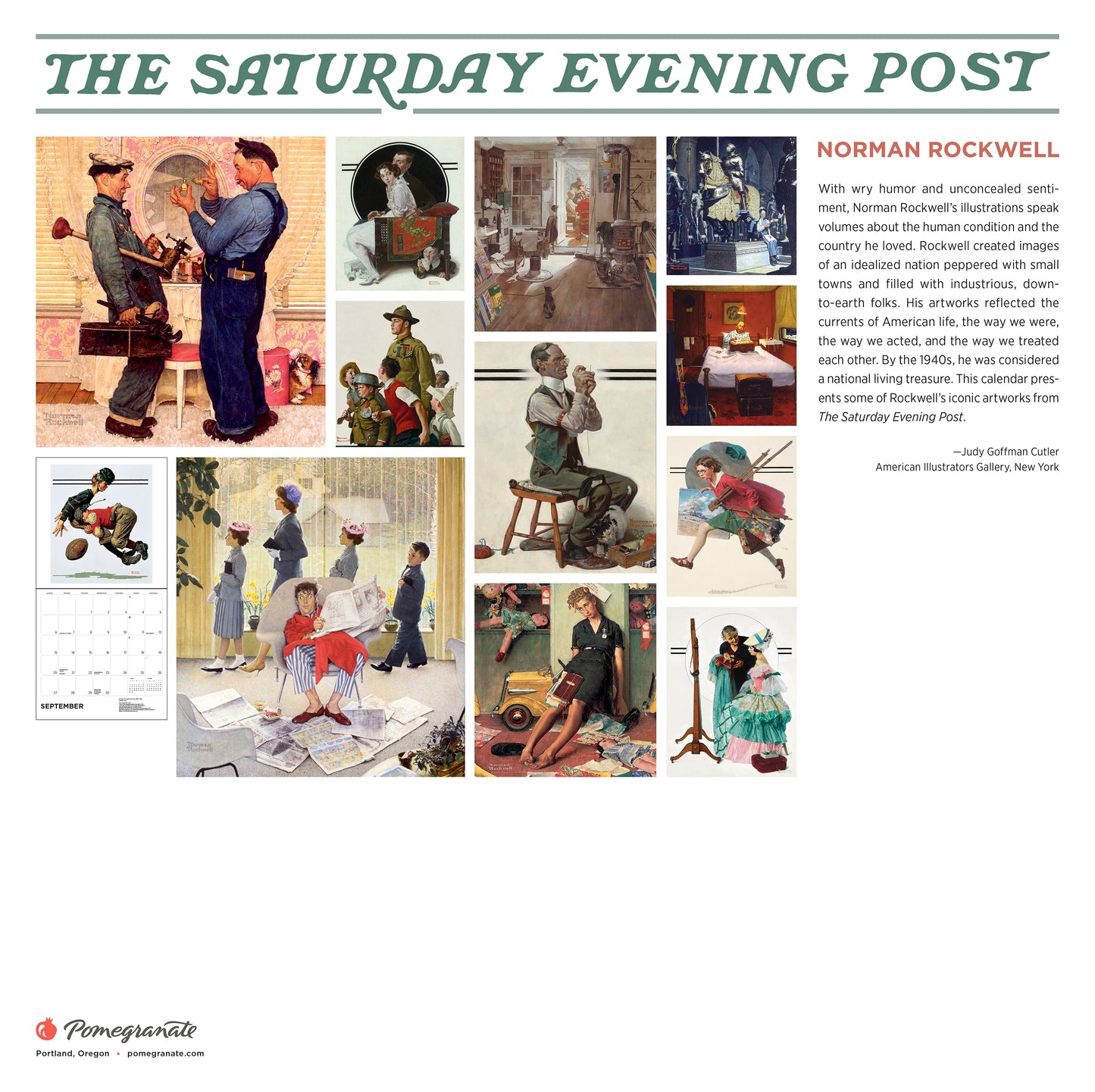 Norman Rockwell: The Saturday Evening Post 2026 Wall Calendar_Back_Multipiece