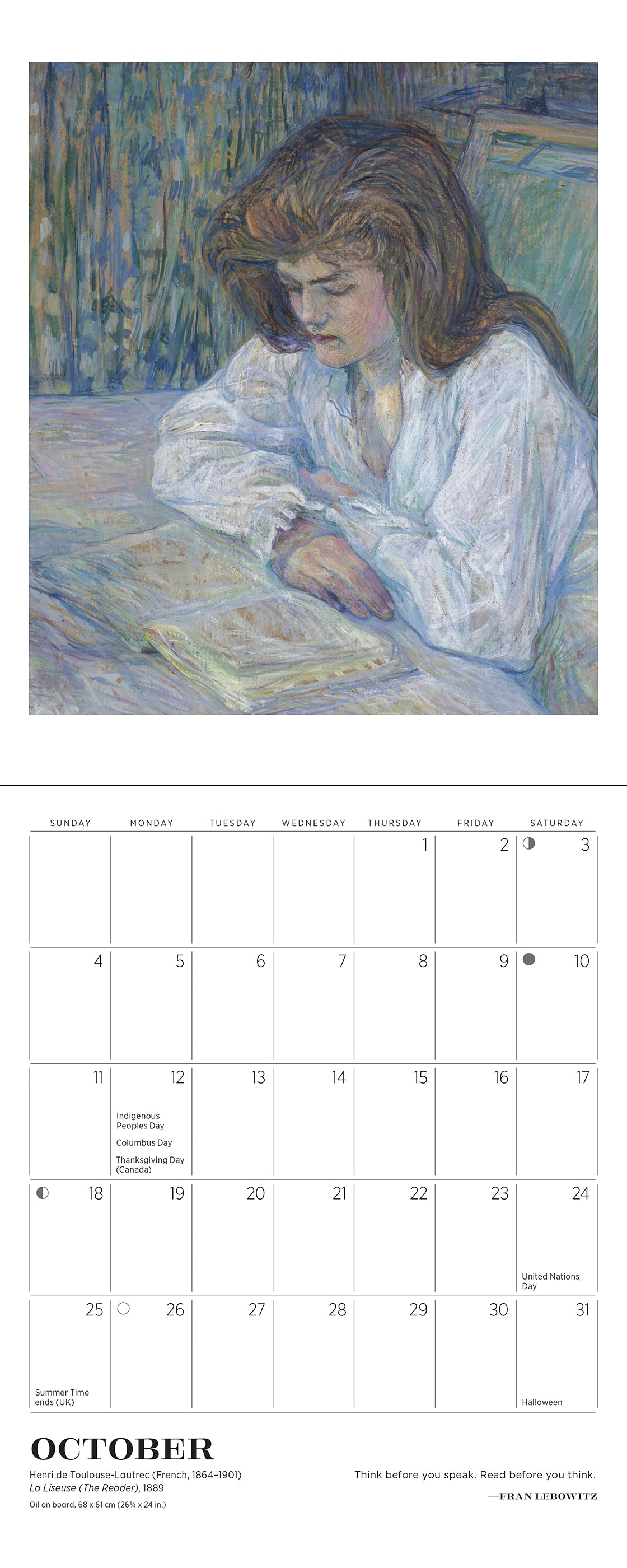 The Reading Woman 2026 Mini Wall Calendar_Interior_3