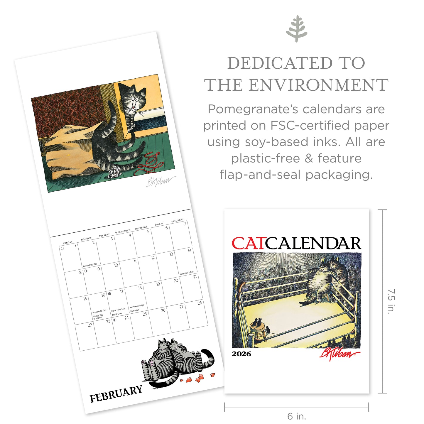 B. Kliban: CatCalendar 2026 Mini Wall Calendar_Zoom