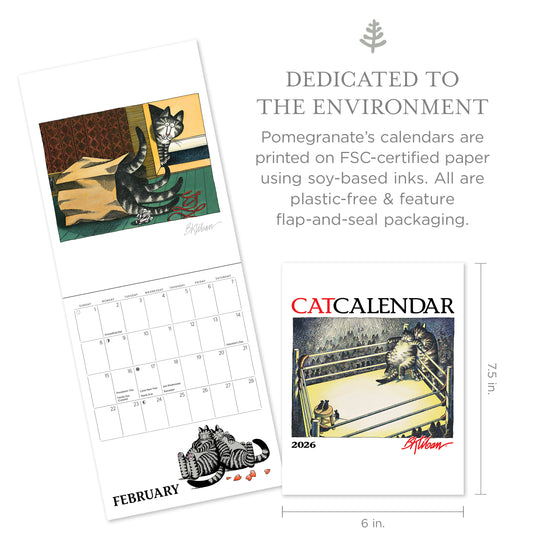 B. Kliban: CatCalendar 2026 Mini Wall Calendar_Front_Flat