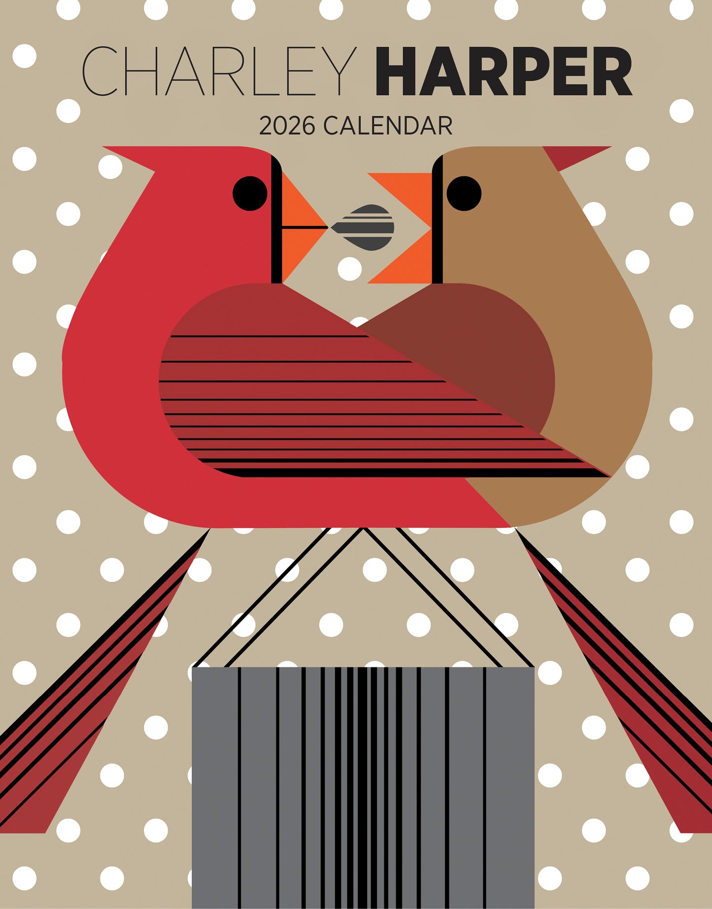 Charley Harper 2026 Mini Wall Calendar_Front_Flat
