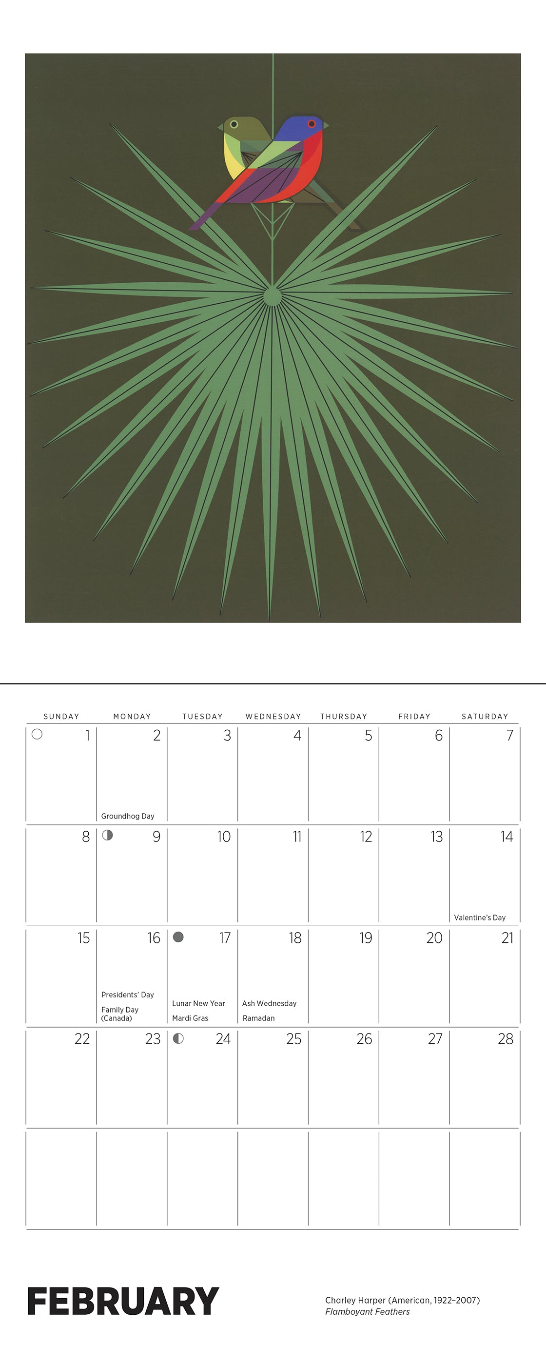 Charley Harper 2026 Mini Wall Calendar_Interior_1