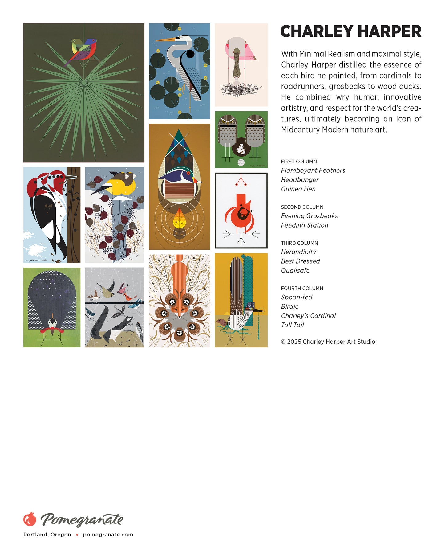 Charley Harper 2026 Mini Wall Calendar_Back_Multipiece