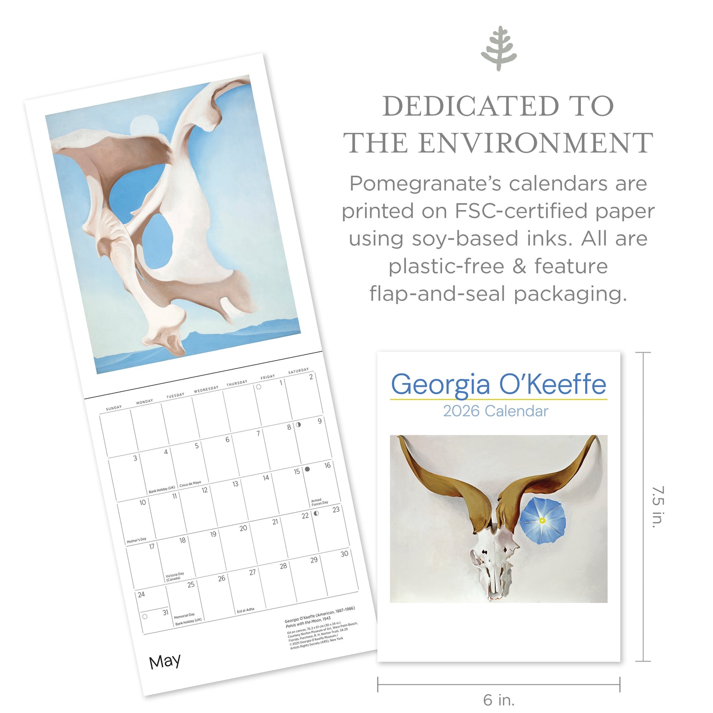 Georgia O'Keeffe 2026 Mini Wall Calendar_Zoom