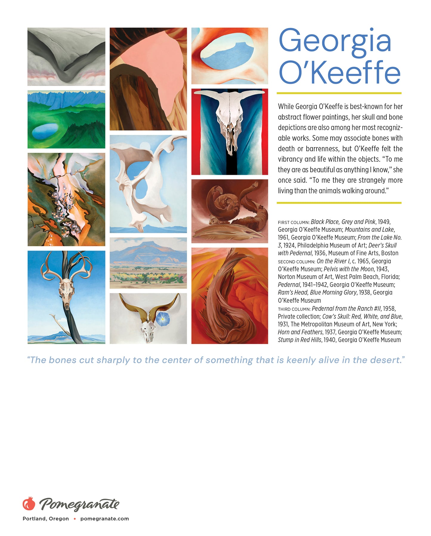 Georgia O'Keeffe 2026 Mini Wall Calendar_Back_Multipiece