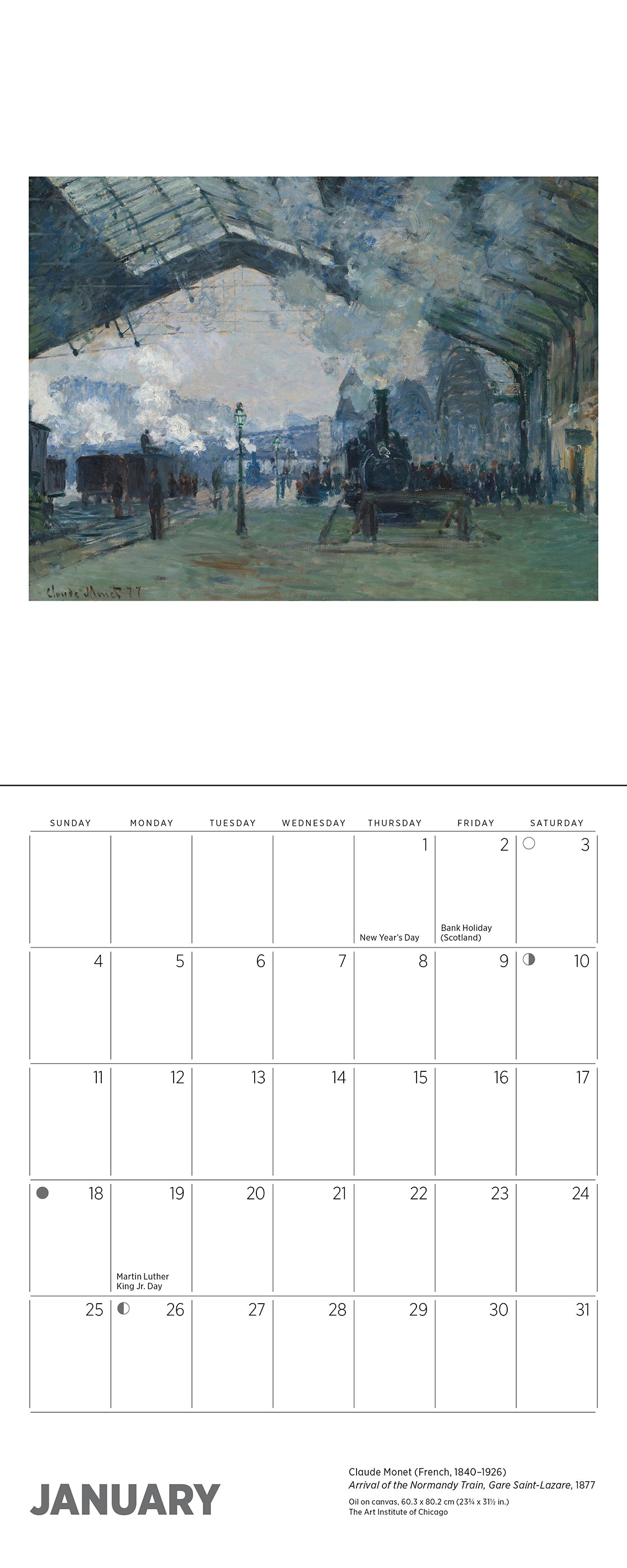 Claude Monet 2026 Mini Wall Calendar_Interior_1