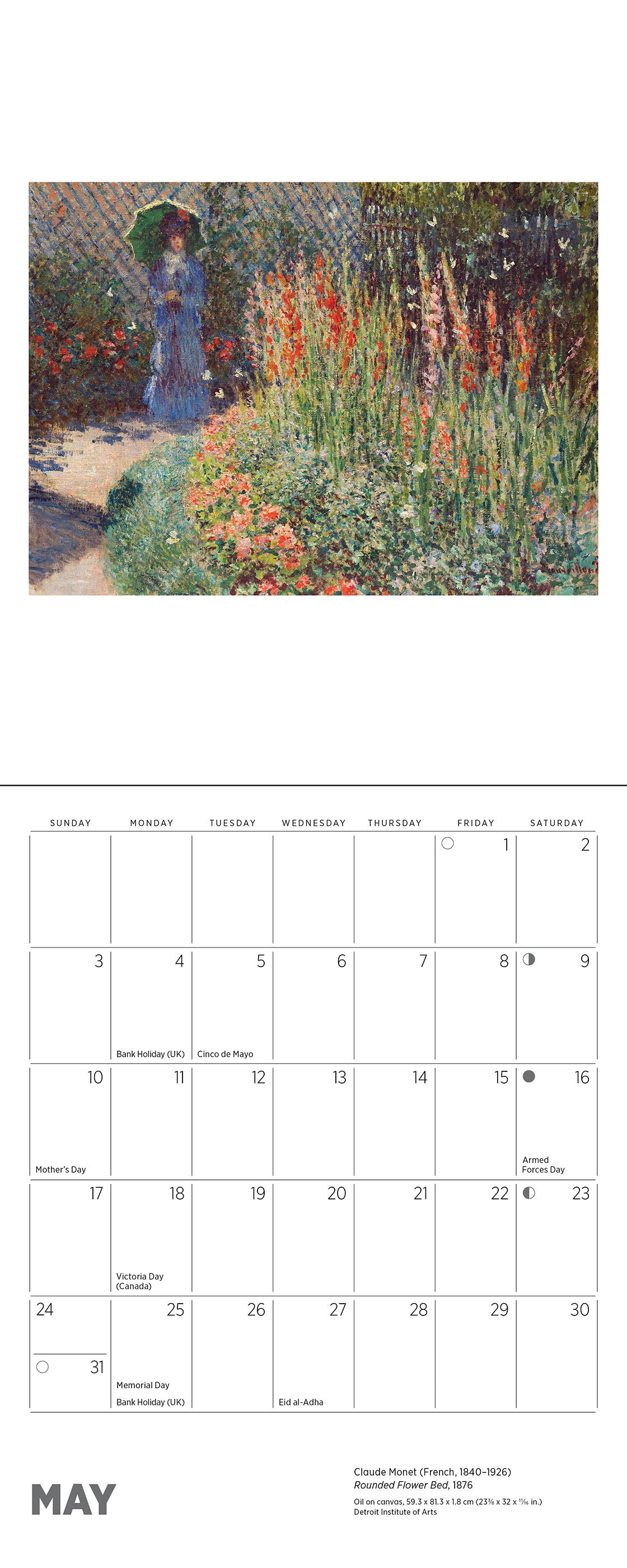 Claude Monet 2026 Mini Wall Calendar_Interior_5