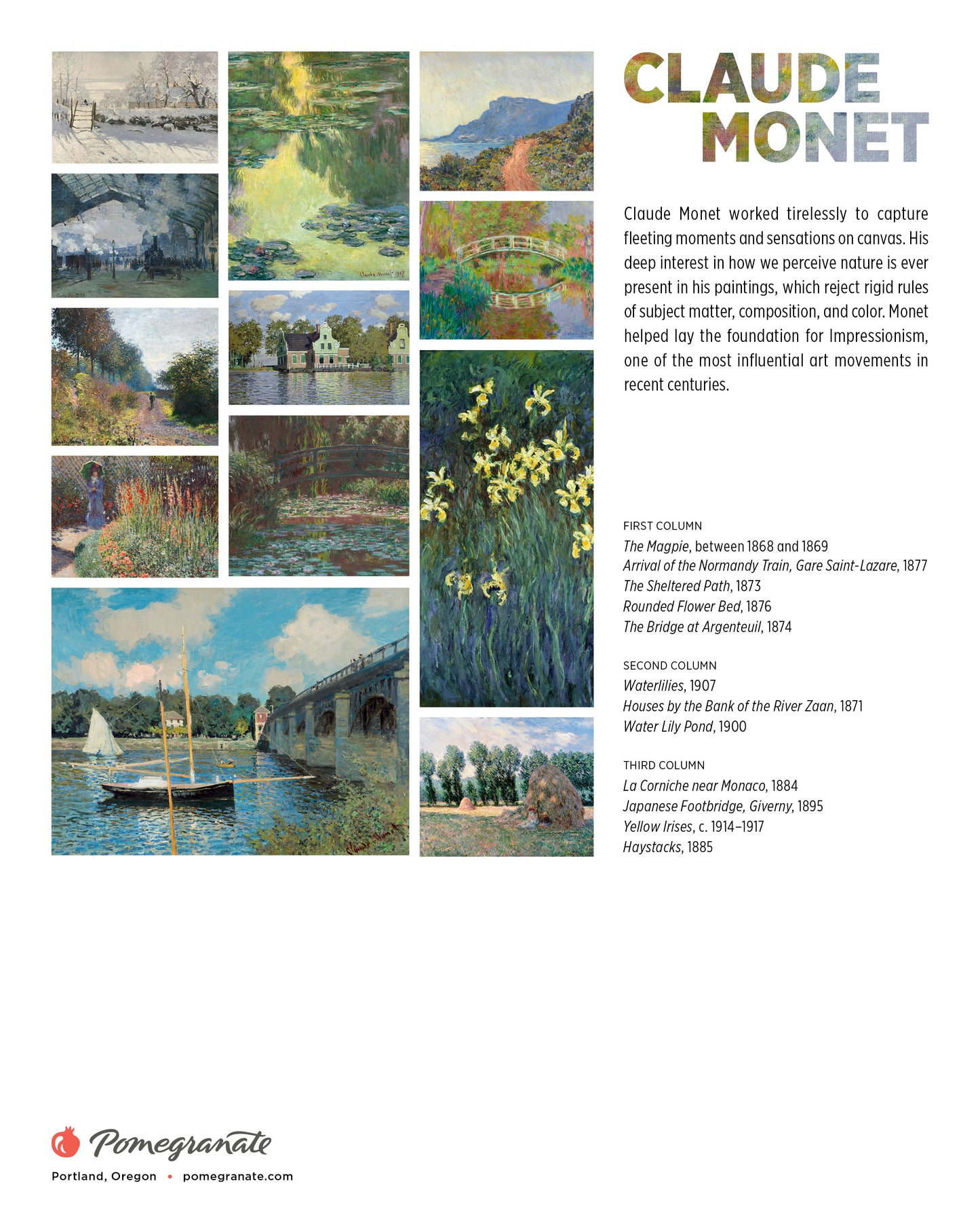 Claude Monet 2026 Mini Wall Calendar_Back_Multipiece