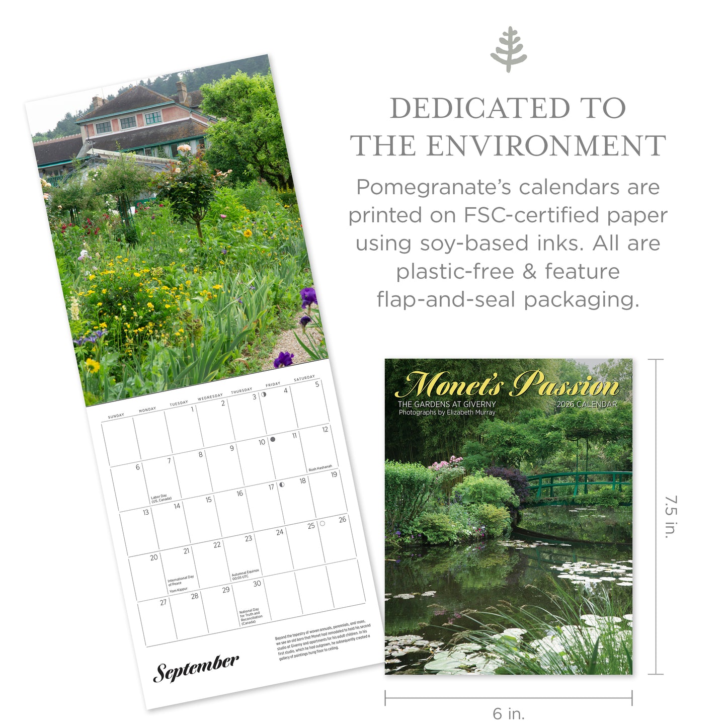 Monet’s Passion: The Gardens at Giverny 2026 Mini Wall Calendar_Zoom