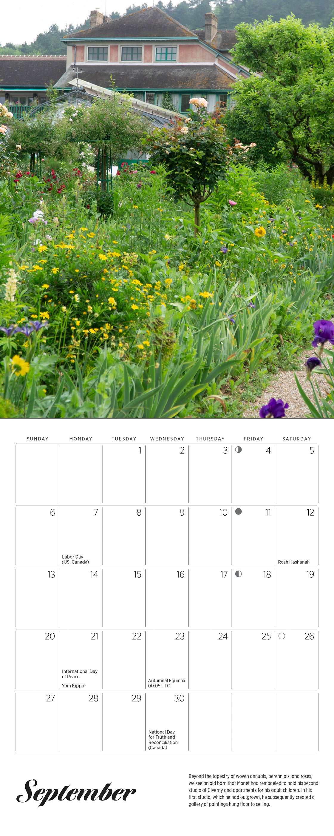 Monet’s Passion: The Gardens at Giverny 2026 Mini Wall Calendar_Interior_2