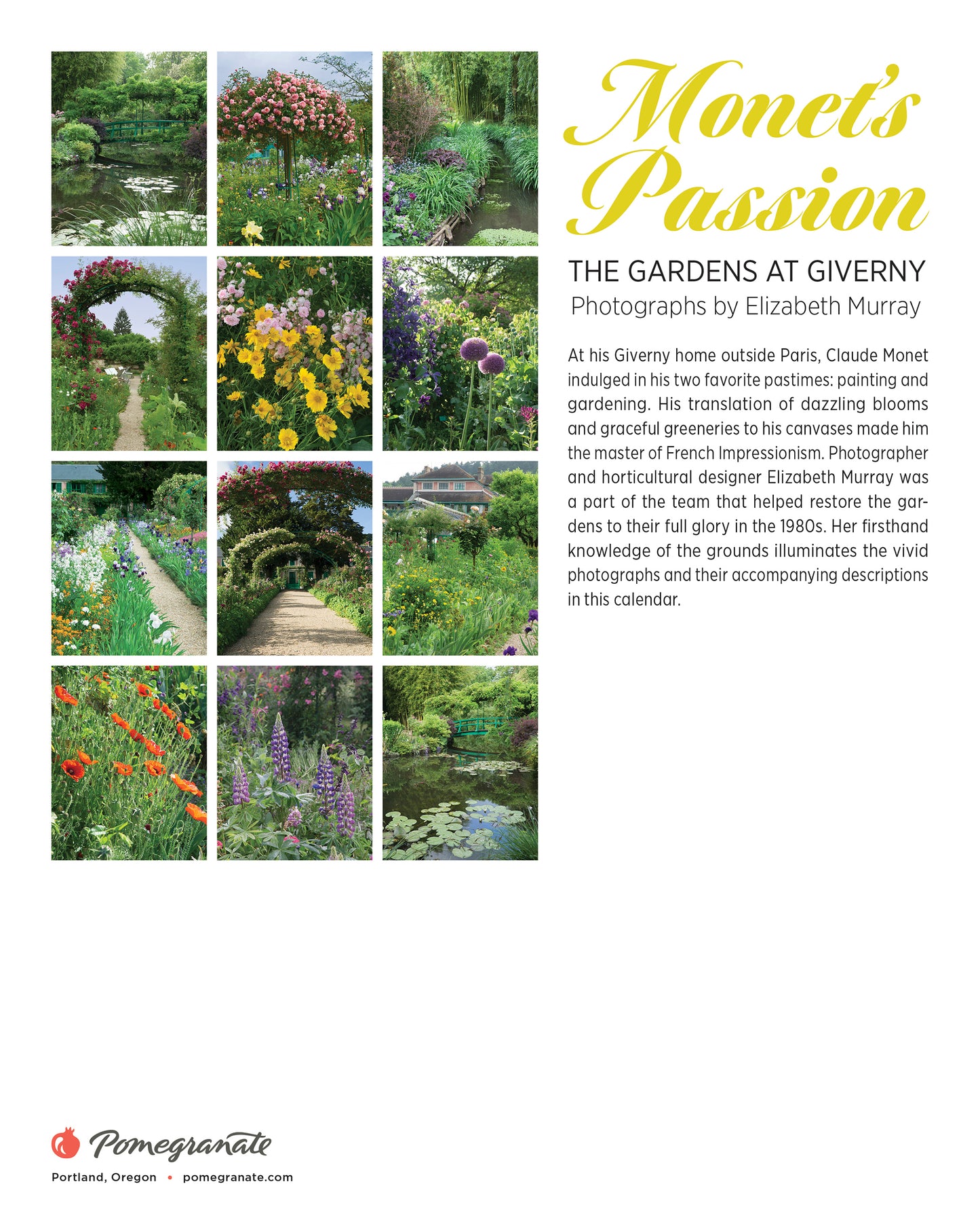 Monet’s Passion: The Gardens at Giverny 2026 Mini Wall Calendar_Back_Multipiece