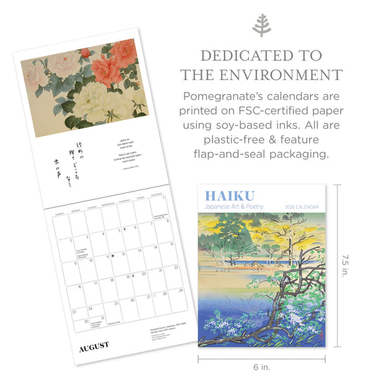 Haiku: Japanese Art and Poetry 2026 Mini Wall Calendar_Front_Flat