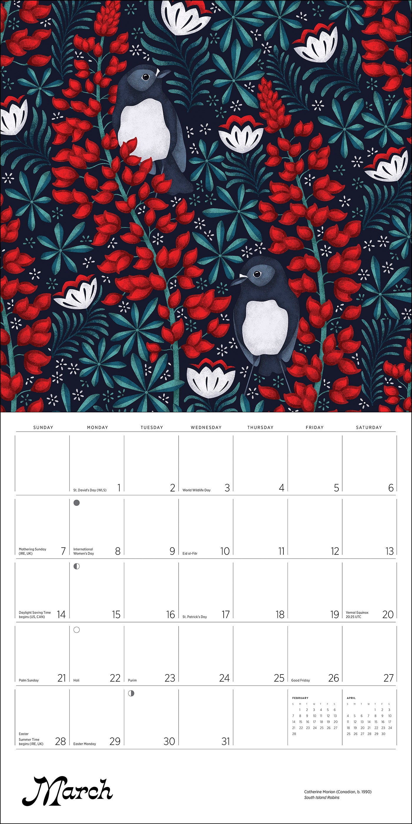 Catherine Marion: Folklore and Flora 2027 Wall Calendar_Interior_5