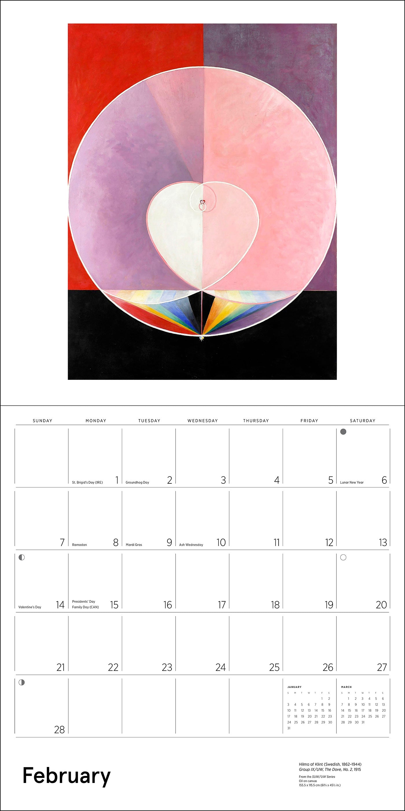 Hilma af Klint: Original Abstraction 2027 Wall Calendar_Interior_2