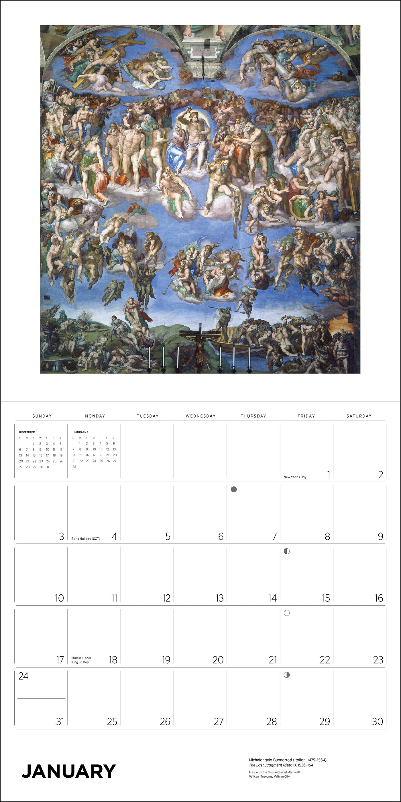 Michelangelo 2027 Wall Calendar_Interior_1