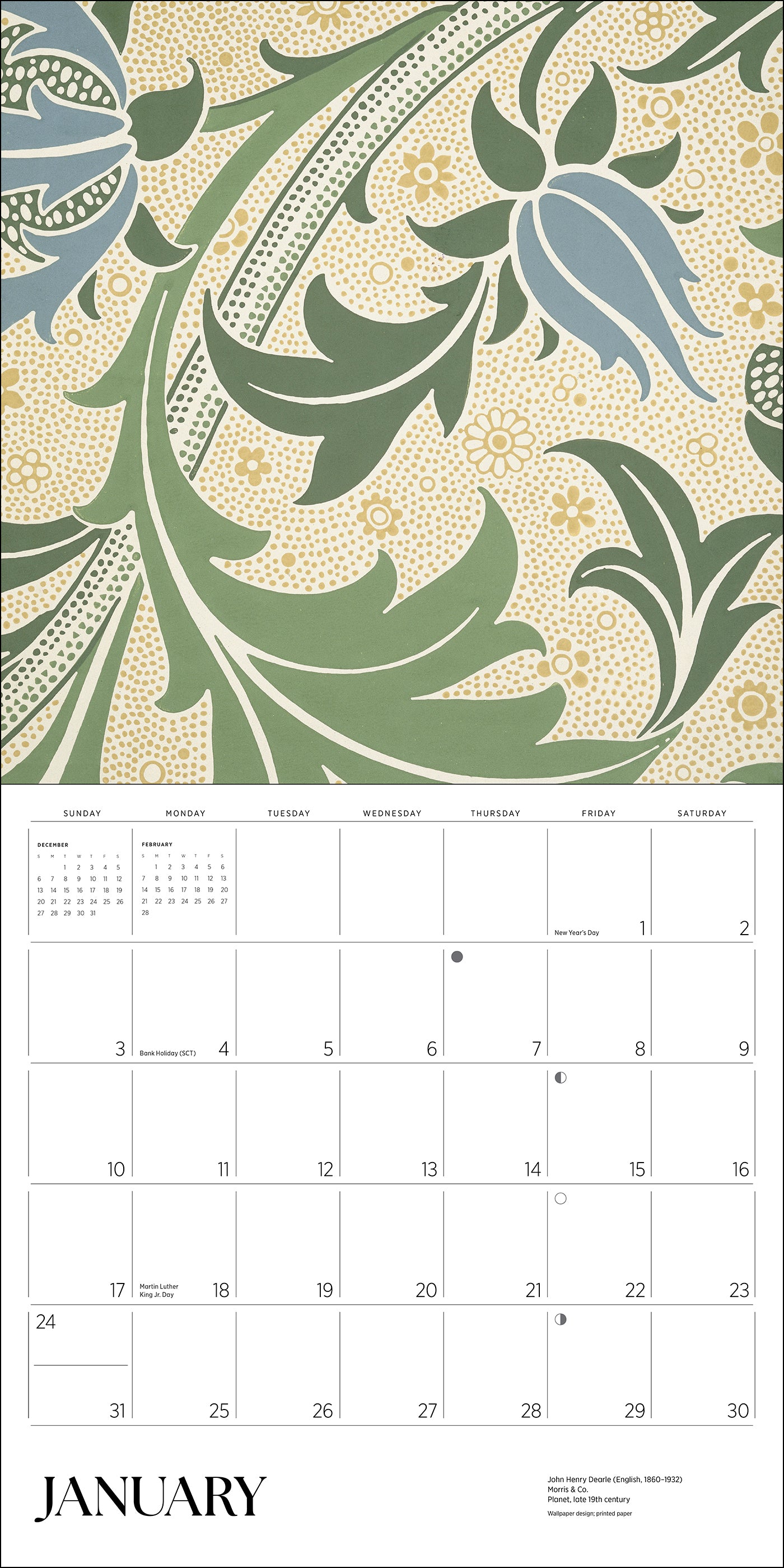 William Morris: Arts & Crafts Designs 2027 Wall Calendar_Interior_1