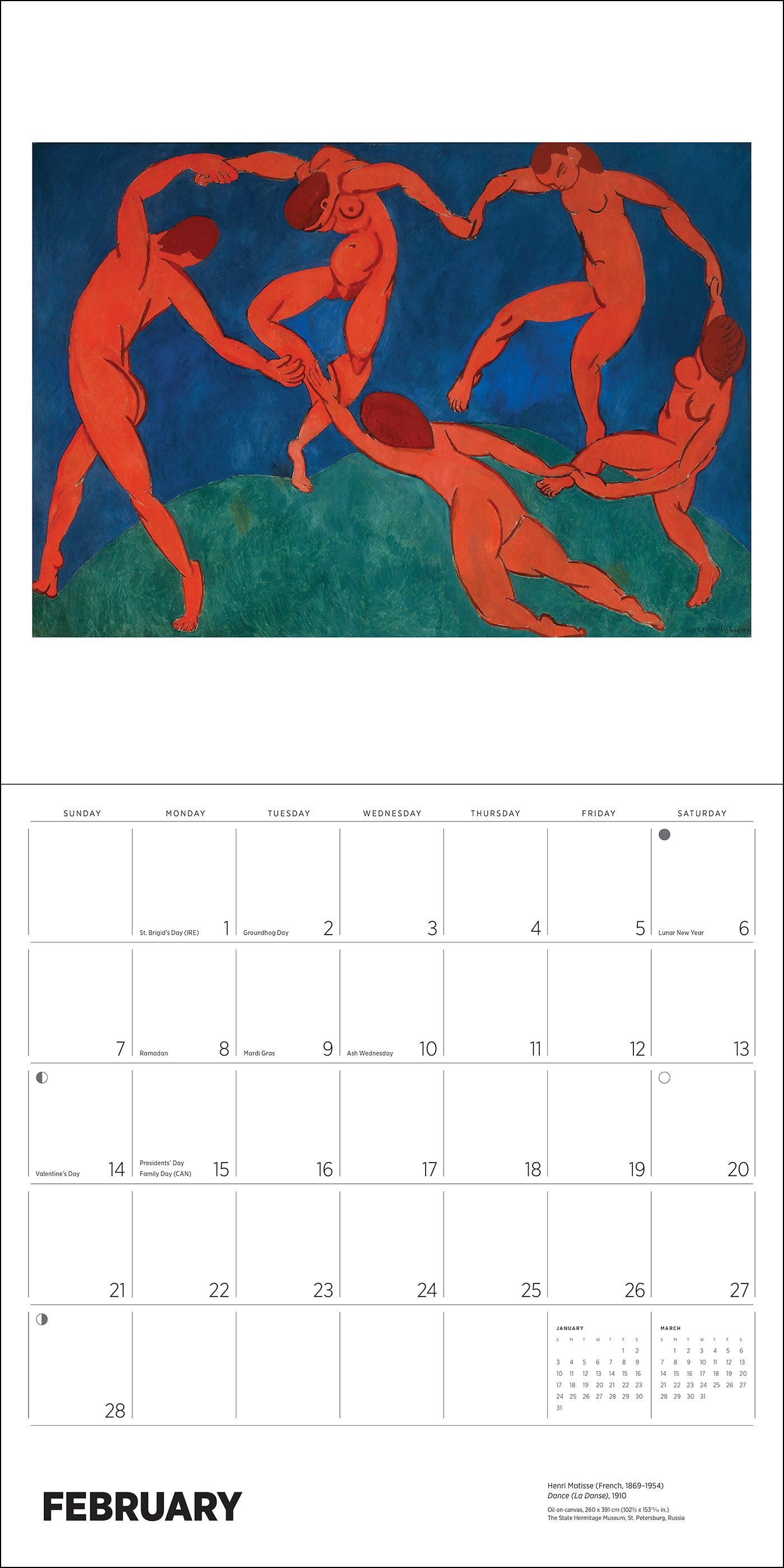 Henri Matisse 2027 Wall Calendar_Interior_4