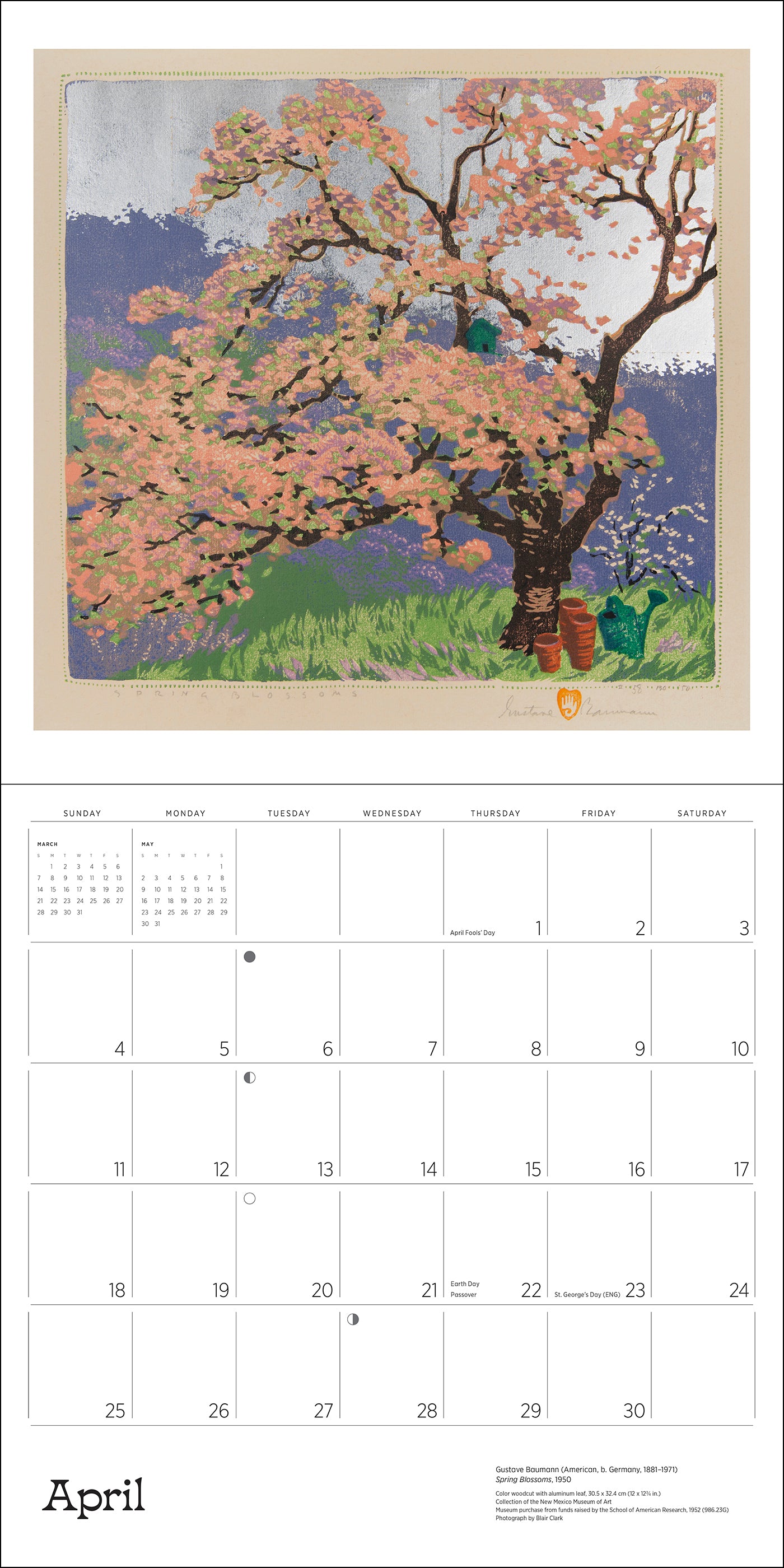 A Small, Untroubled World: The Art of Gustave Baumann 2027 Wall Calendar_Interior_2