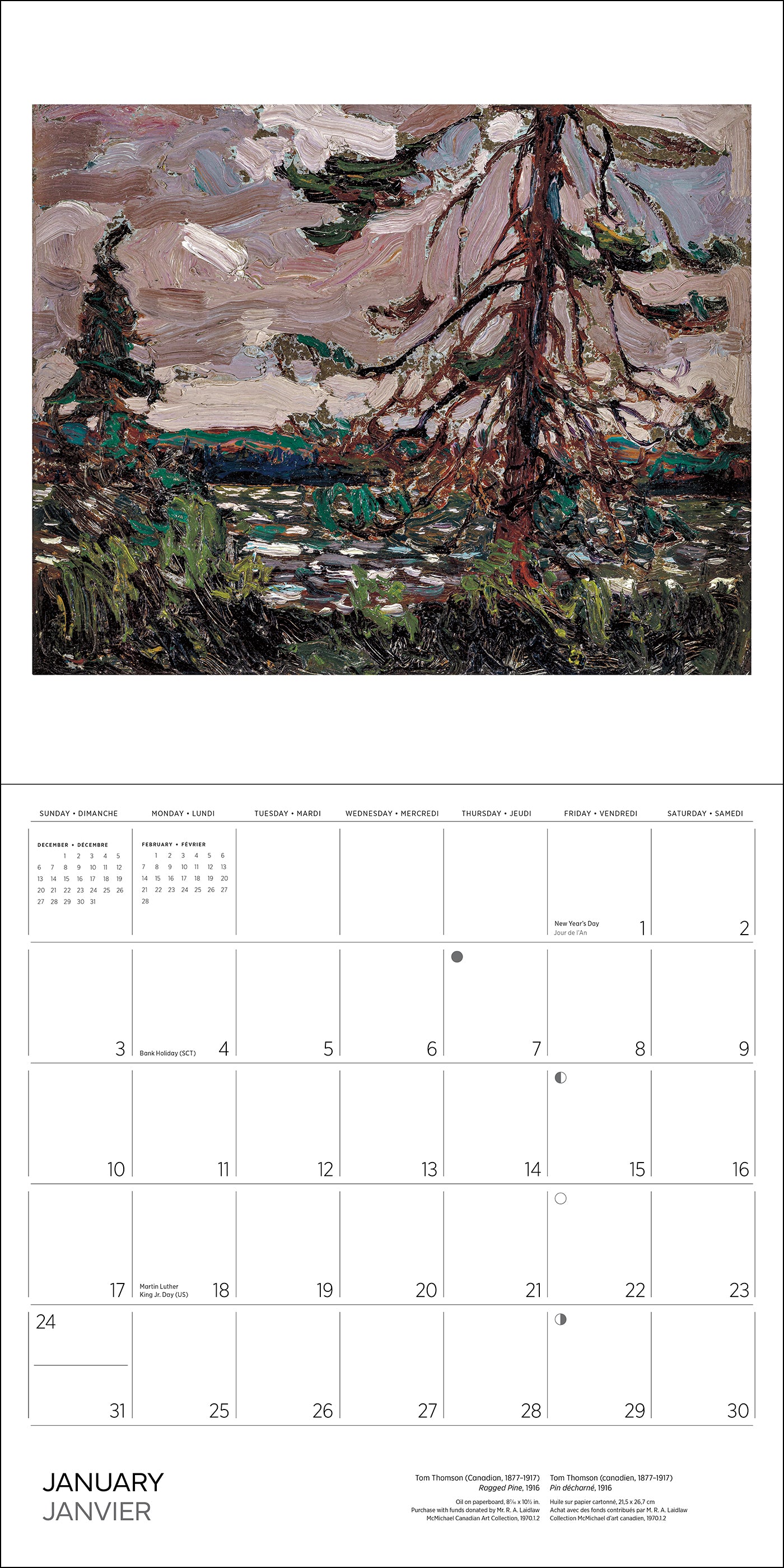 Tom Thomson 2027 Wall Calendar_Interior_1