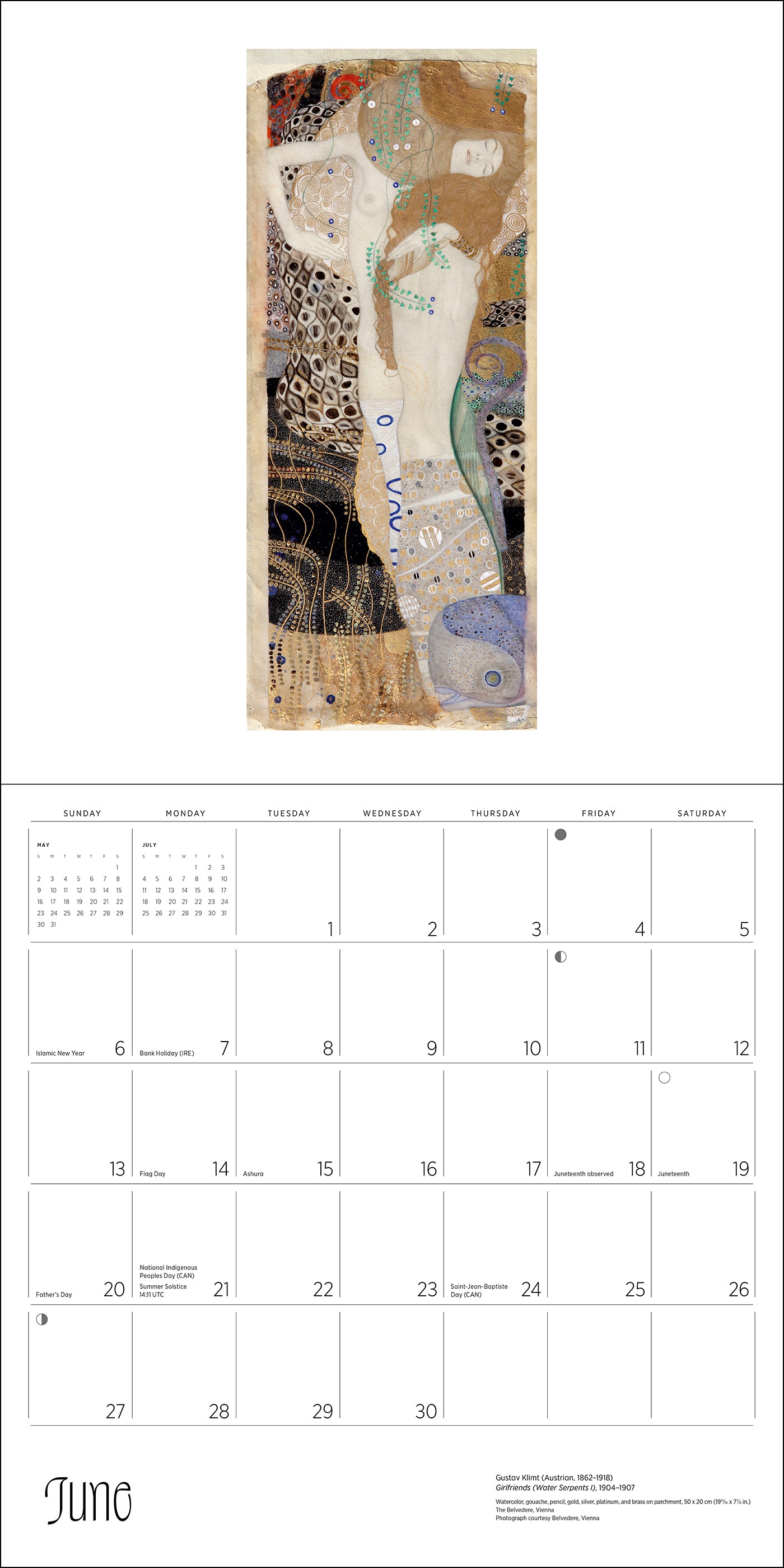 Gustav Klimt 2027 Wall Calendar_Interior_5