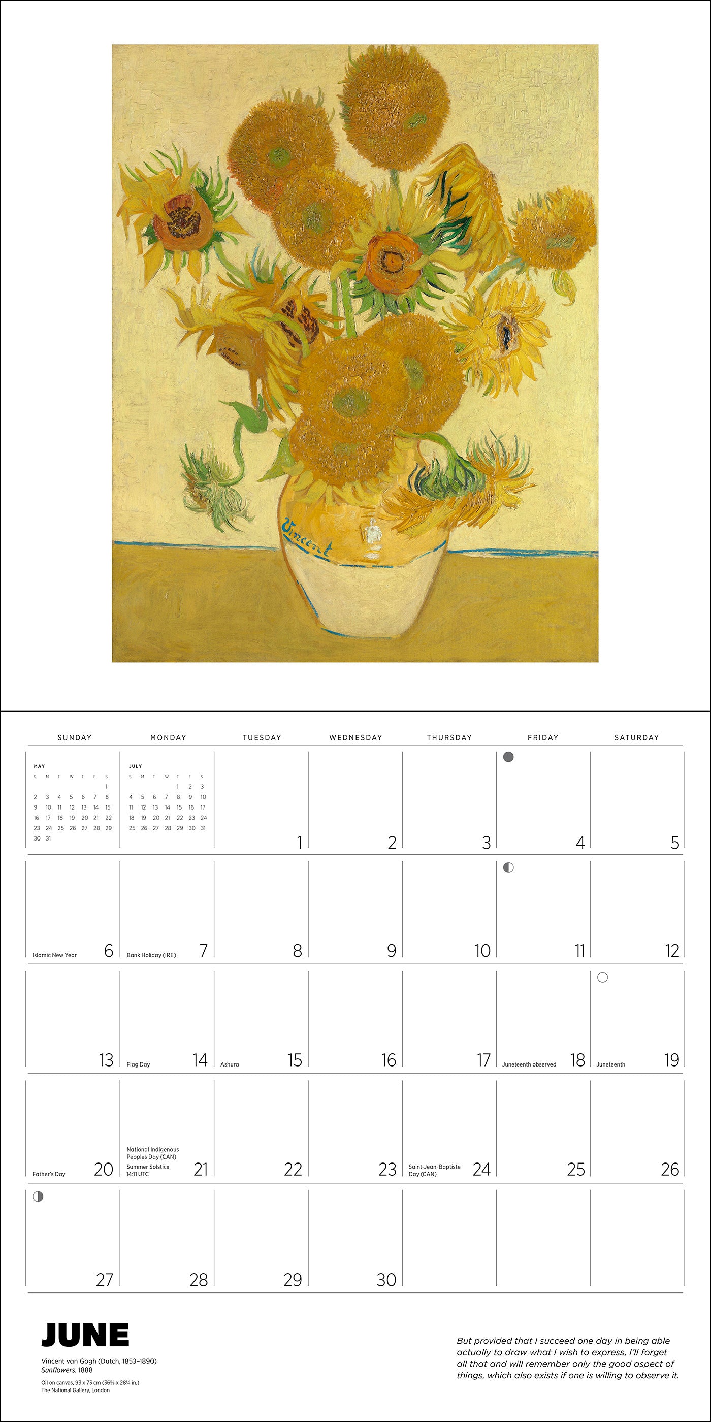 Vincent van Gogh 2027 Wall Calendar_Interior_5