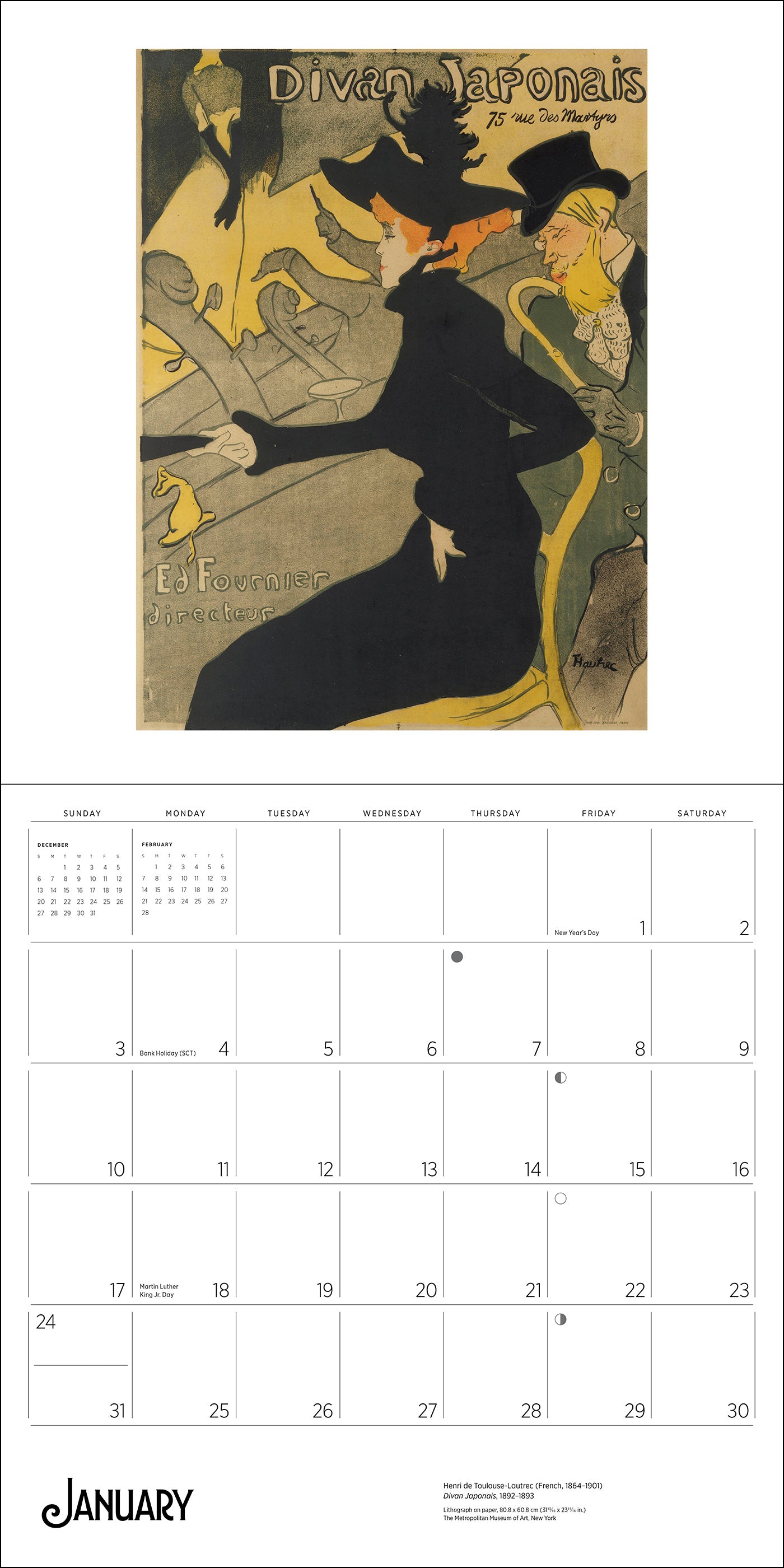 Henri de Toulouse-Lautrec 2027 Wall Calendar_Interior_1
