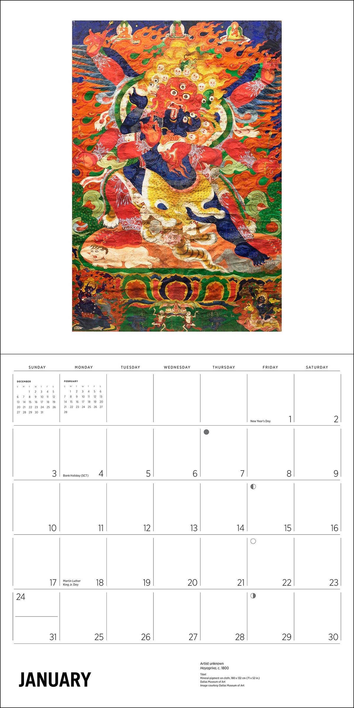 Enlightenment: Buddhist Paintings 2027 Wall Calendar_Interior_1
